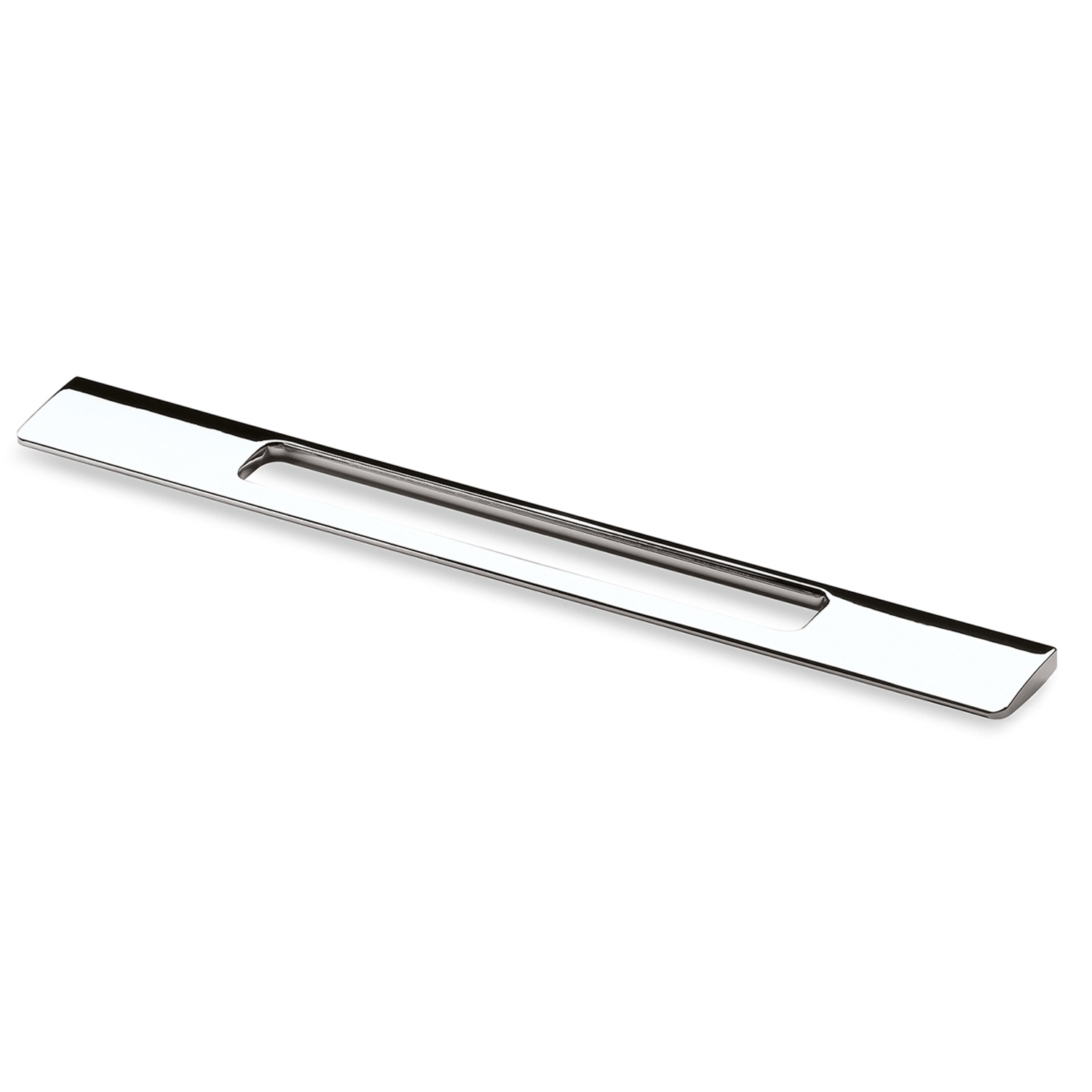 Greep Nubia, boorafstand 256, L 309 mm, B 8 mm, H 35 mm, glans verchroomd