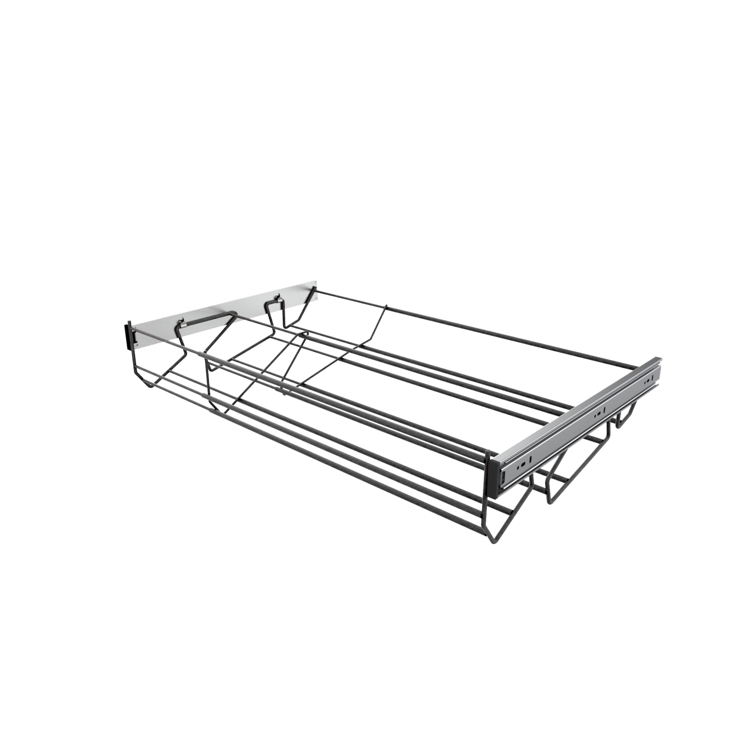 Schoenrek 60/100cm antraciet d.48cm uittrek