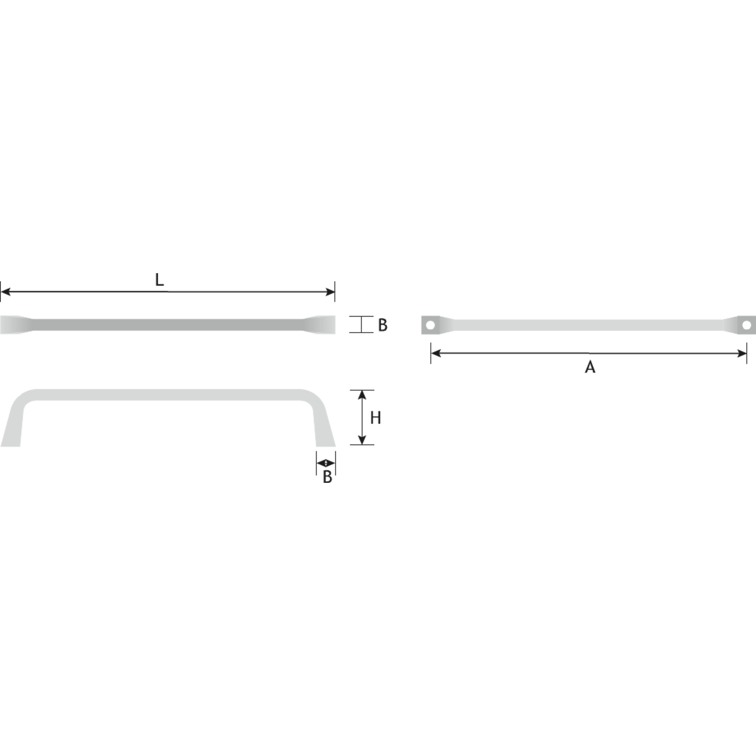 Greep ESTE BA160 L172 zamak geborsteld goud