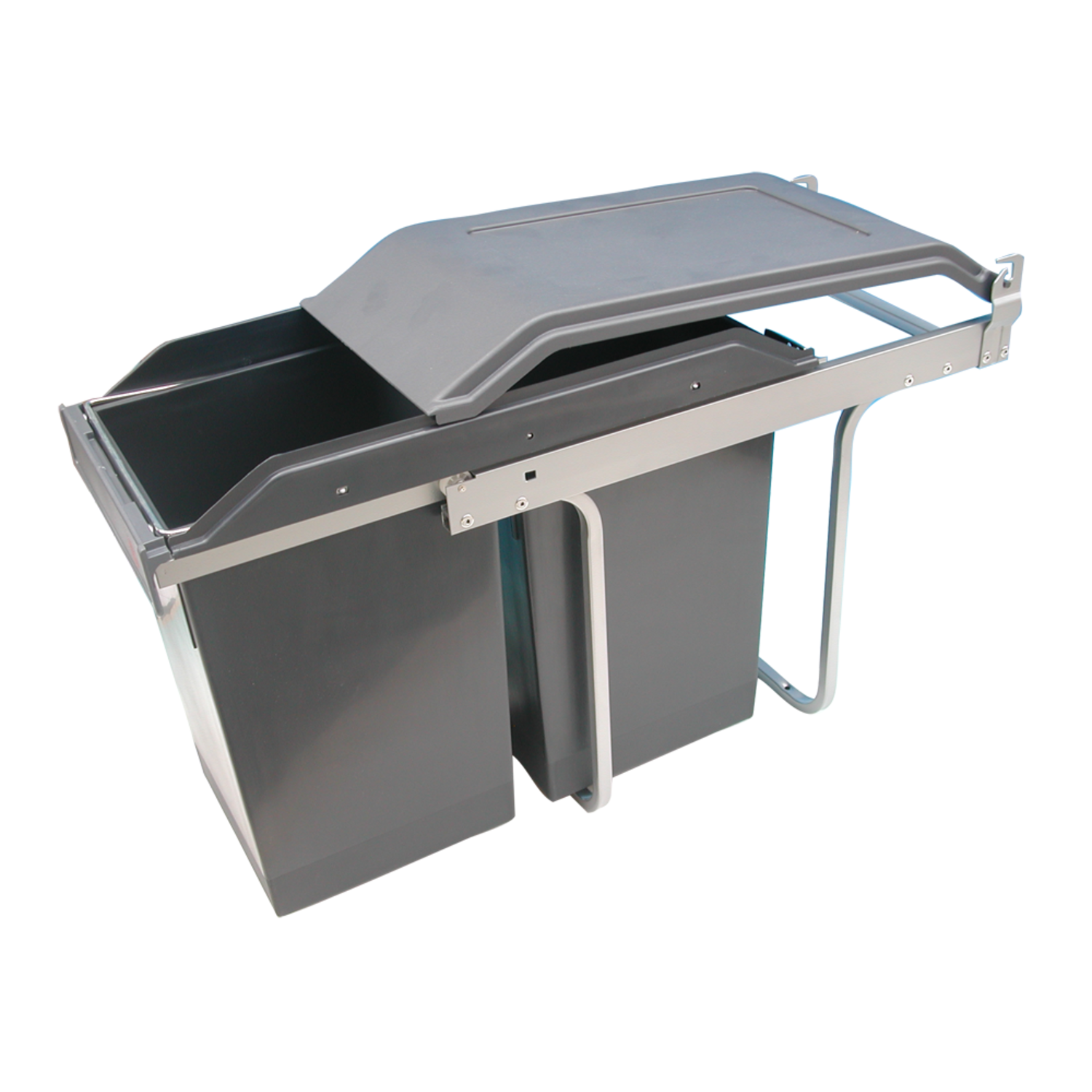 Hailo tandem i 2x15l grijs