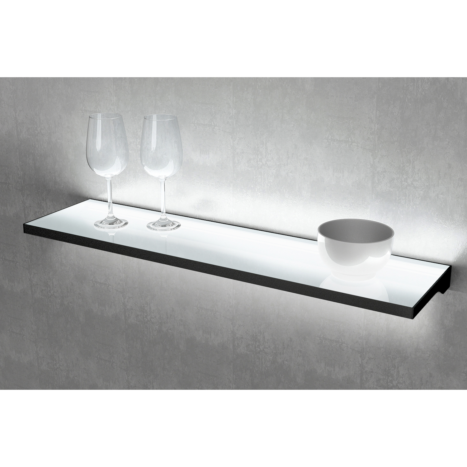Teo Slim led glastablet 450mm 4.85W 4000K zwart