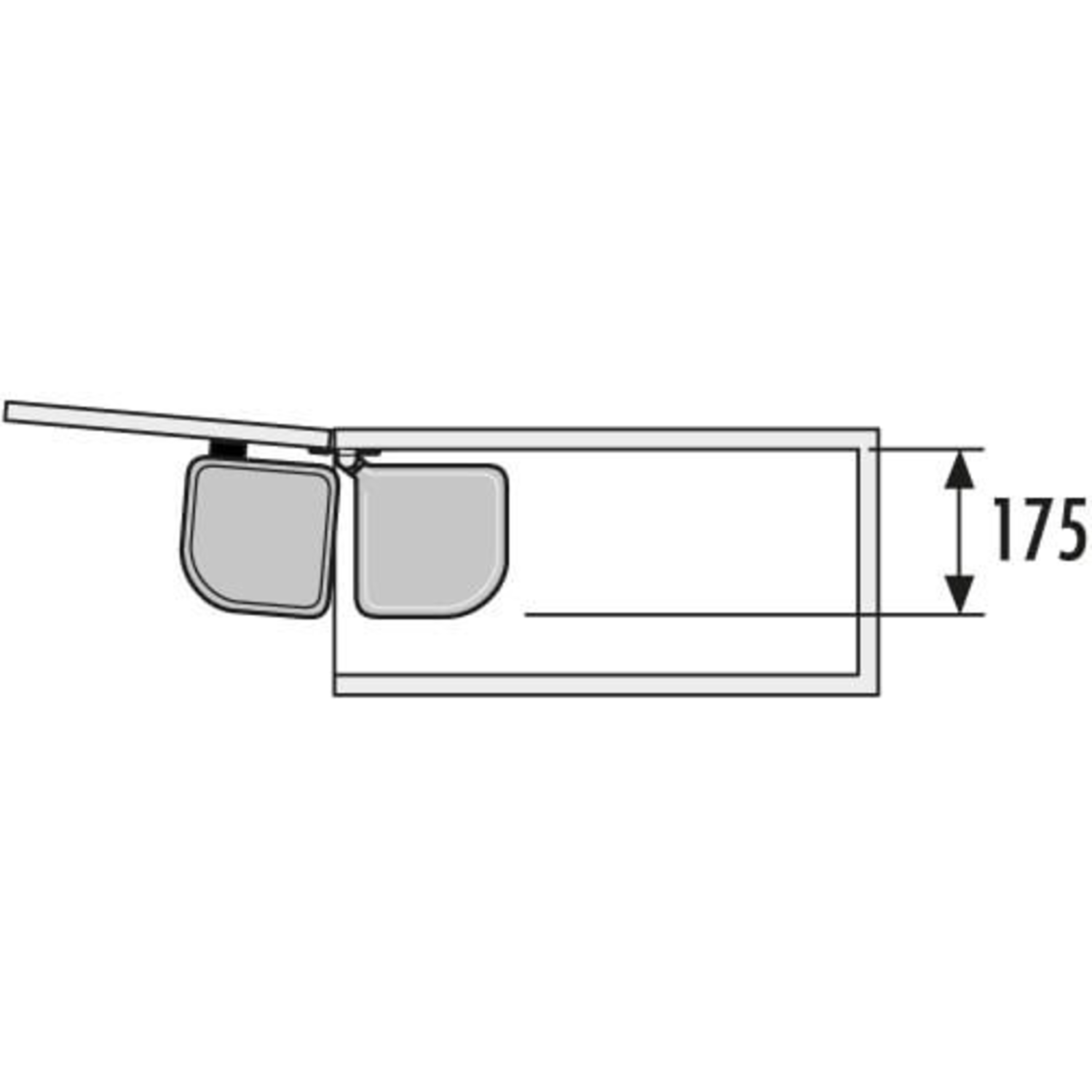Hailo pico afvalemmer wit 5l