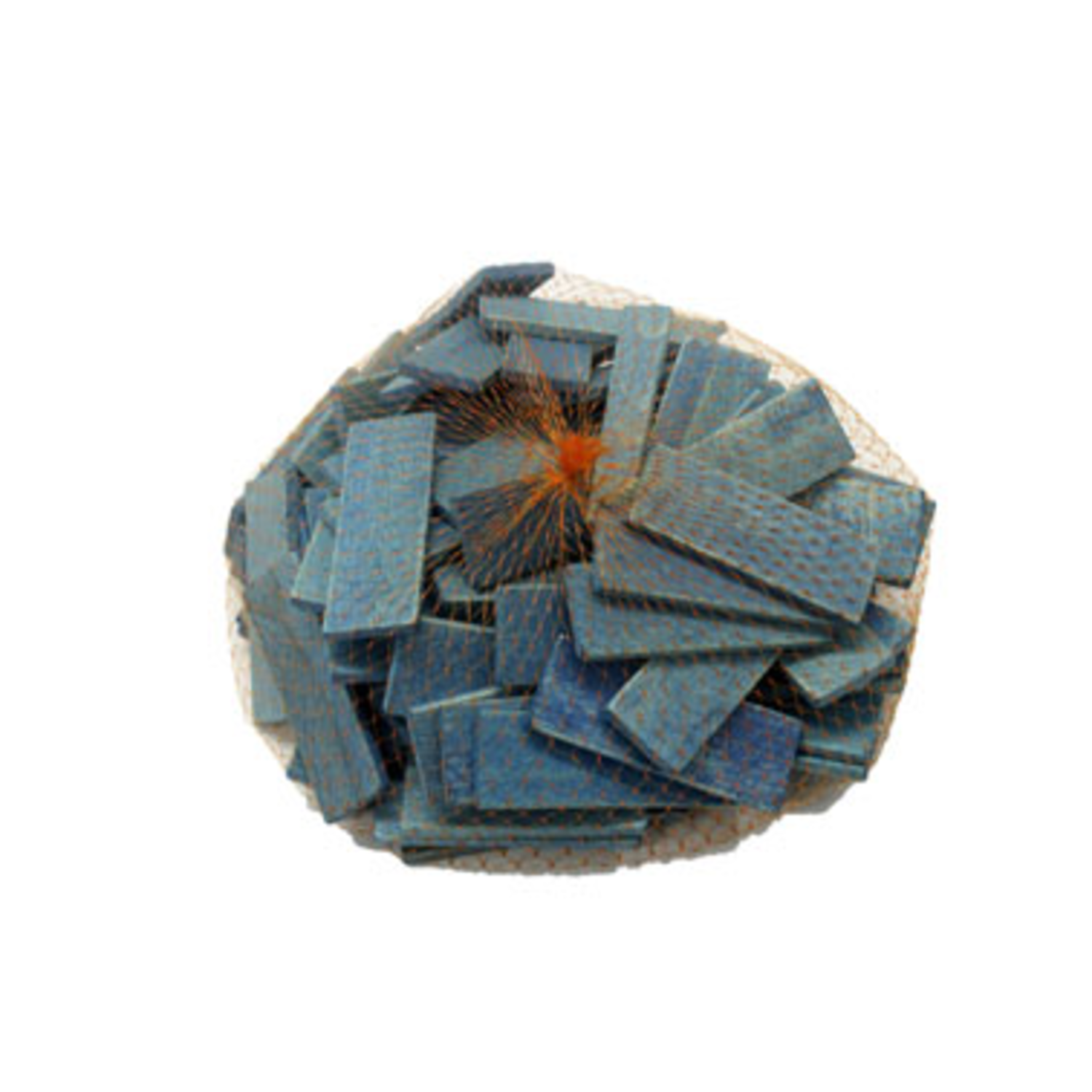 Houtblokjes 20 x 5 mm blauw (100 st)