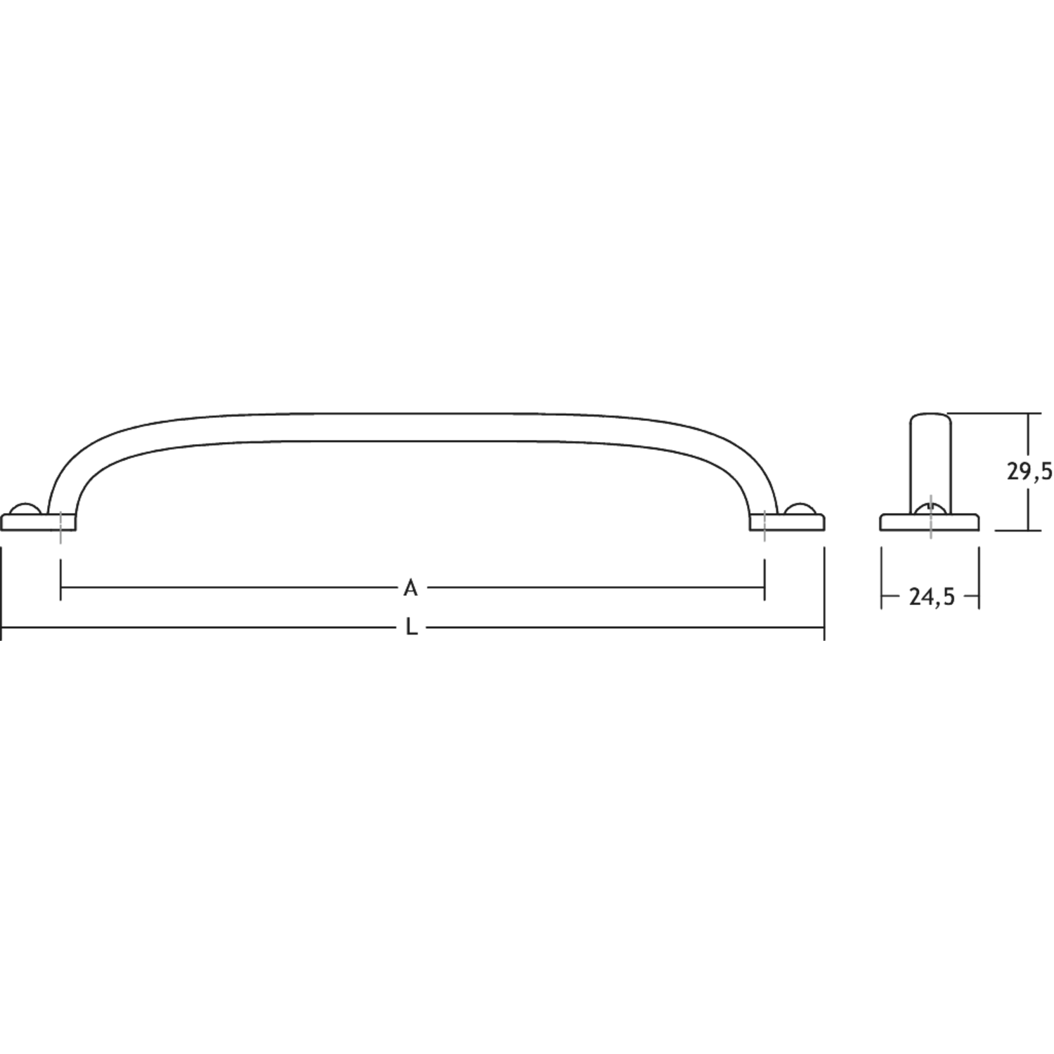 Greep FIRM BA64 L93.8 zamak zwart textuur