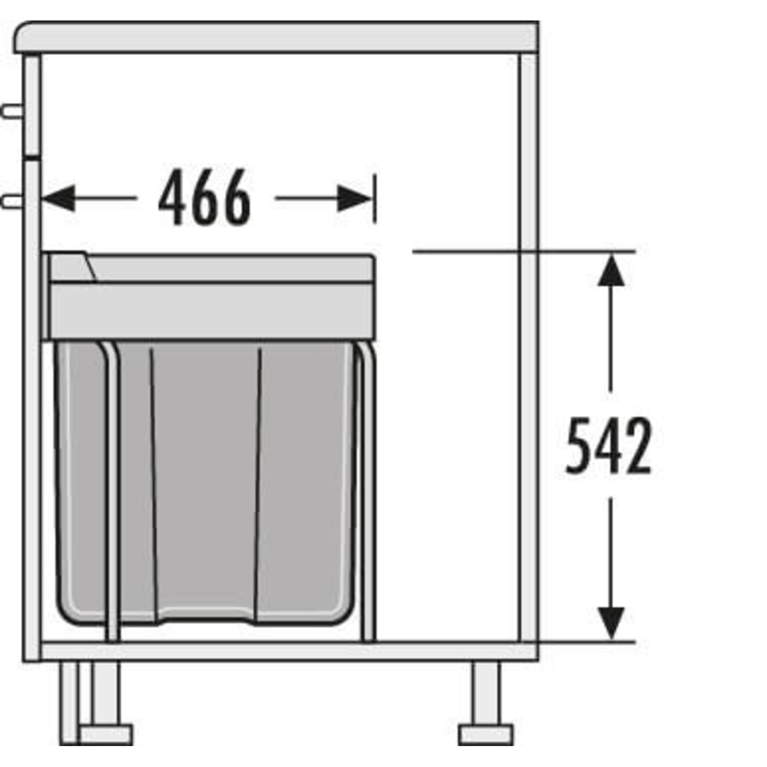 Hailo easy-cargo 40l grijs