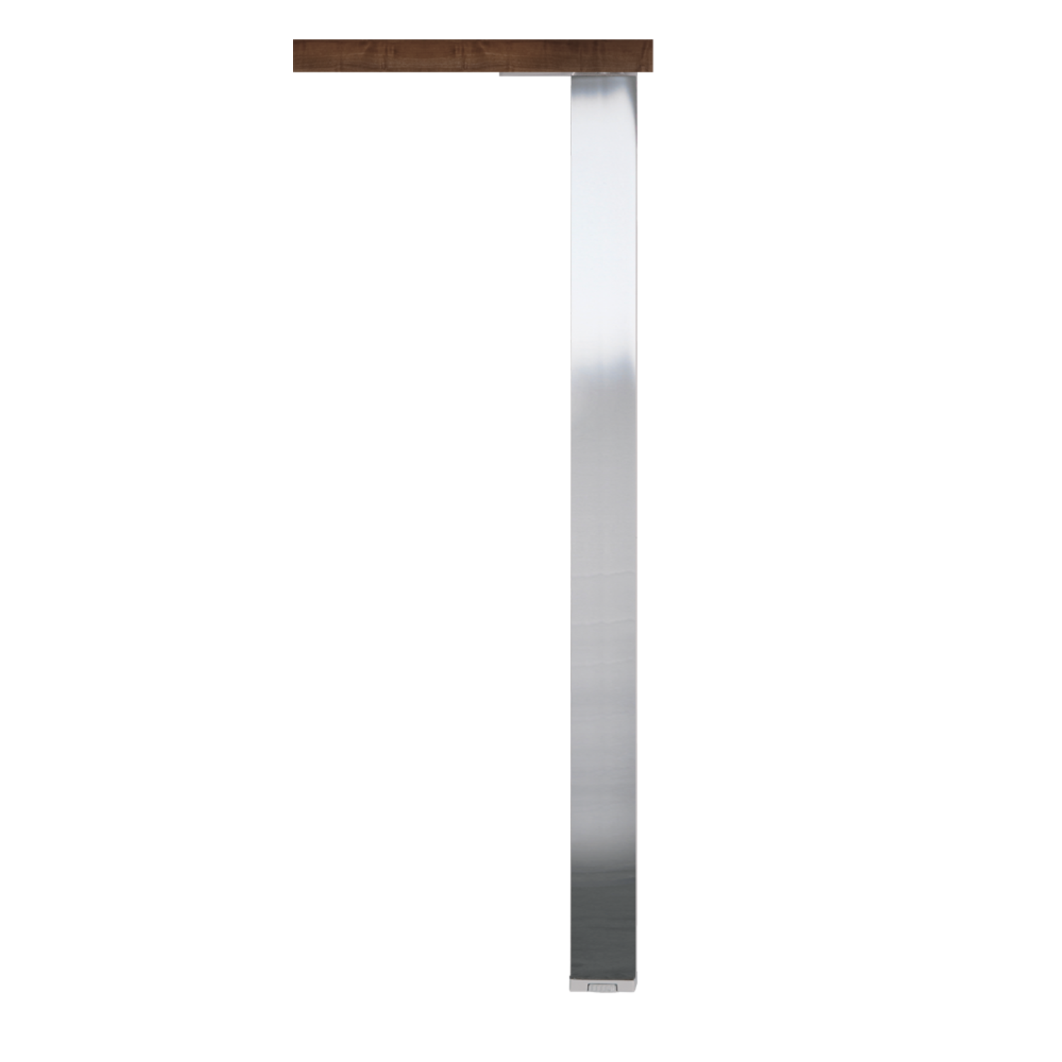 Tafelpoot q50 rvs look 50x50mm h71 regelbaar