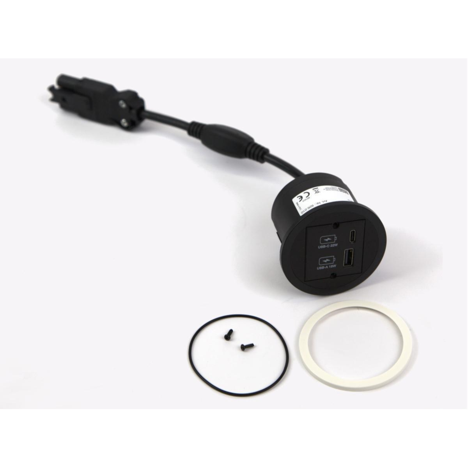 Pix usb charger A/C 22w wit/zwart