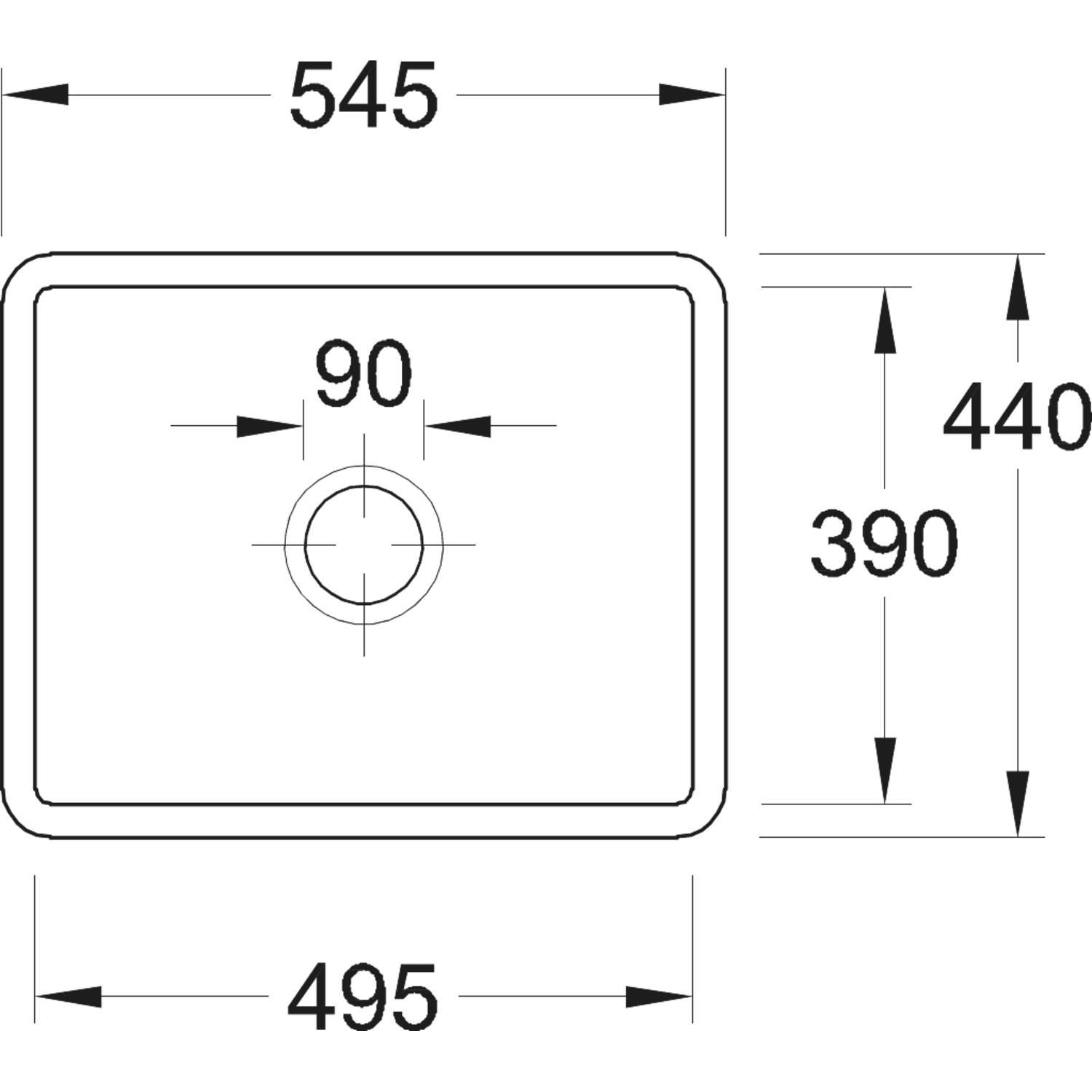 V&B 3310.01.i4 subway 60 su grafiet