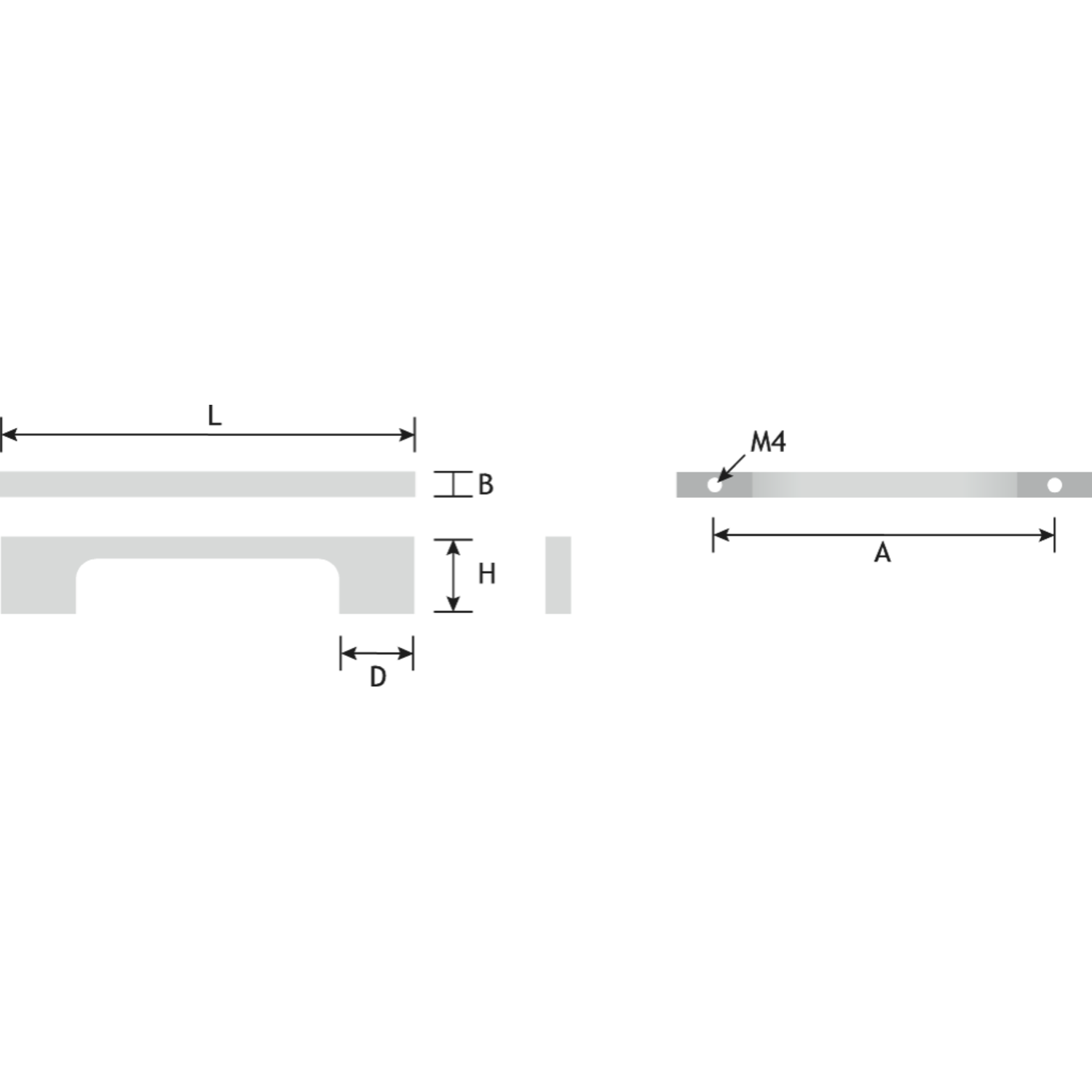 Greep oeloe zamak zwart ba 128mm l148mm