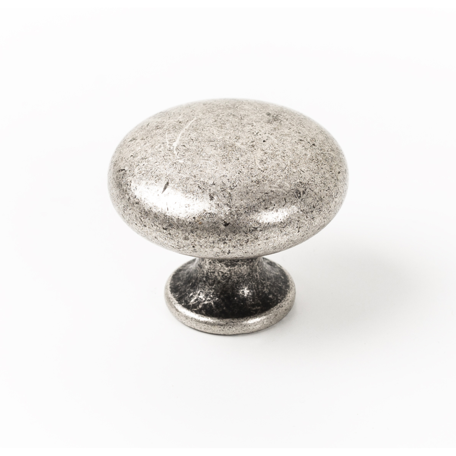 Knop DUKE Ø31.4 zamak antiek zilver