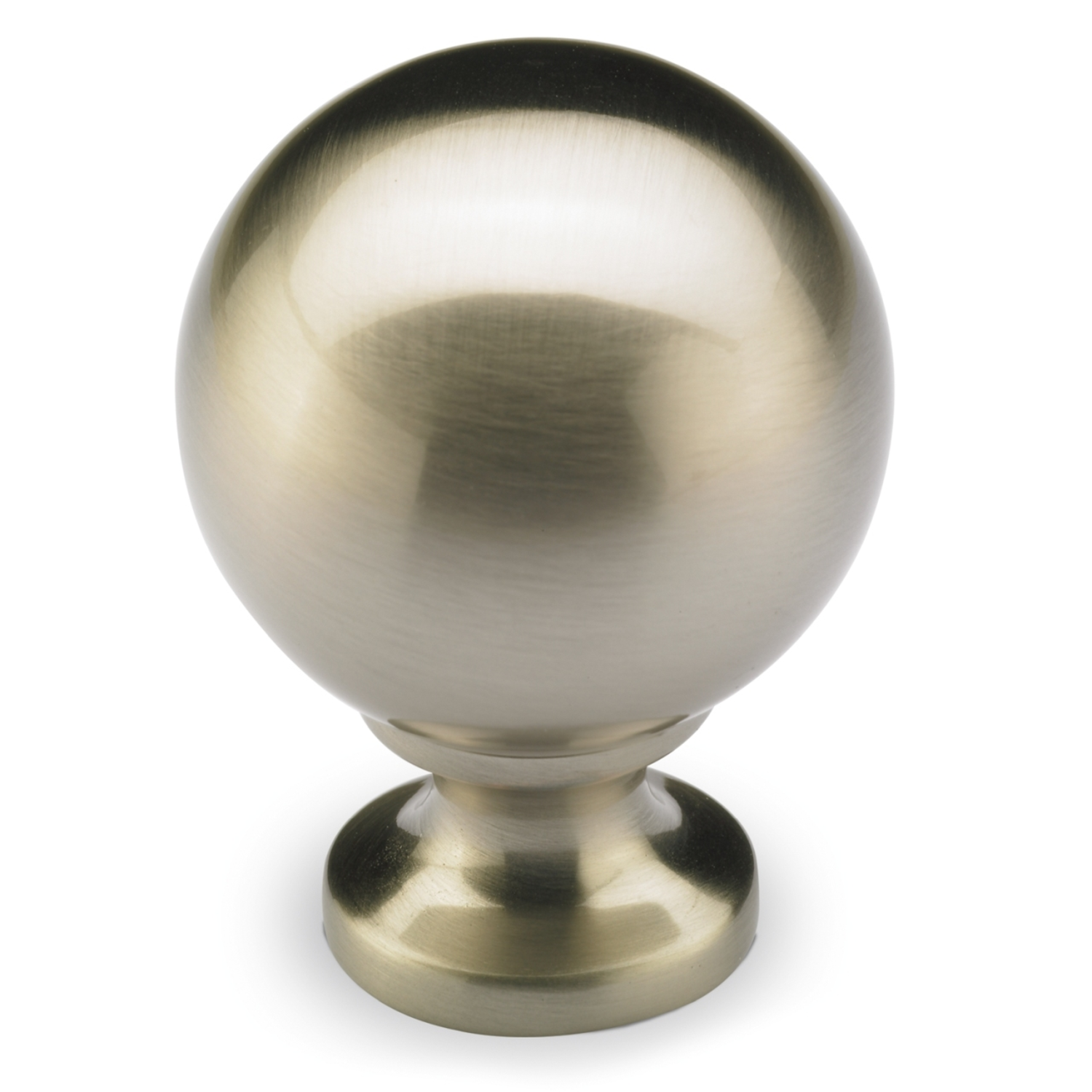 Knop Bona, H 41 mm, ø 30 mm, roestvrij staal finish geborsteld