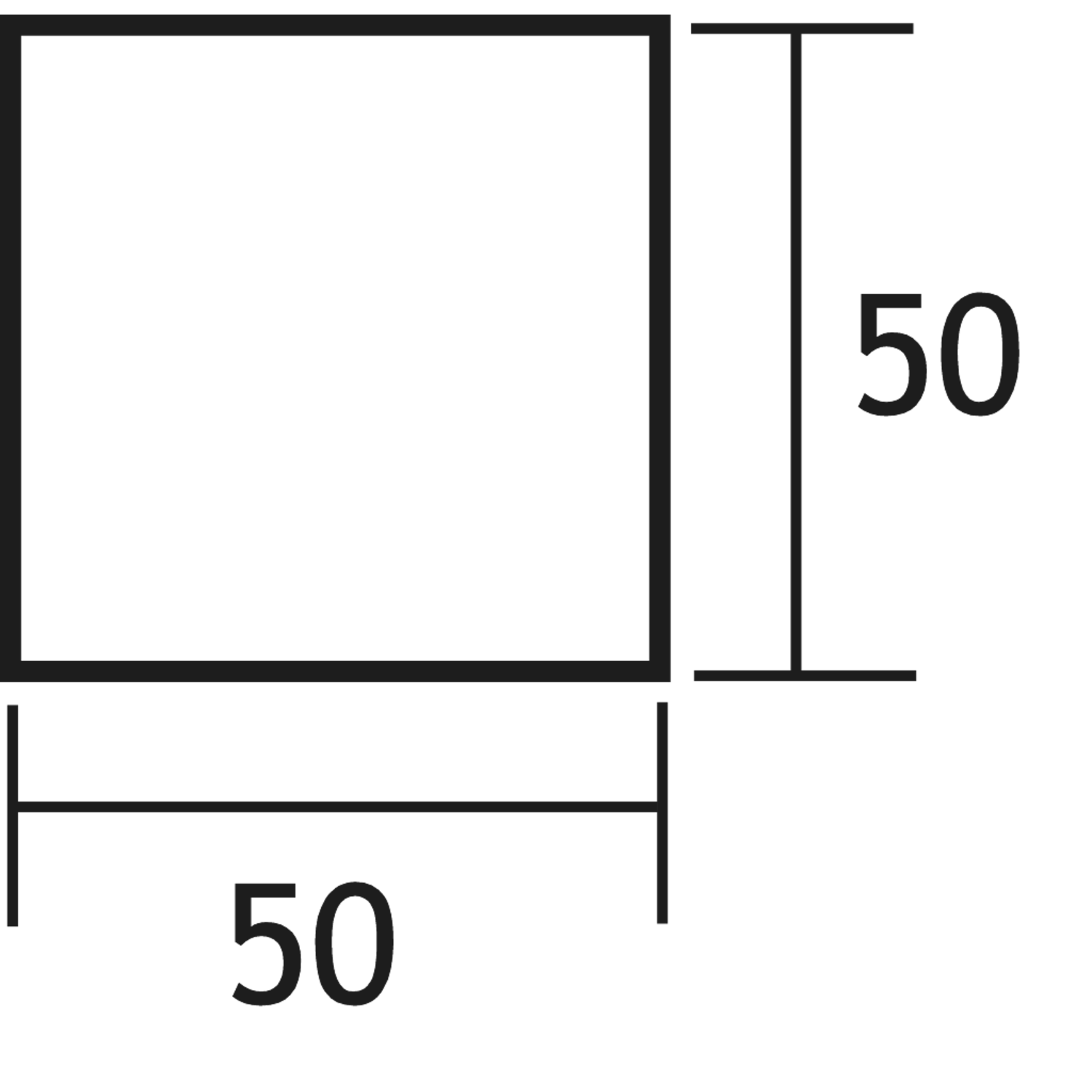 Tafelpoot q50 rvs look 50x50mm h71 regelbaar