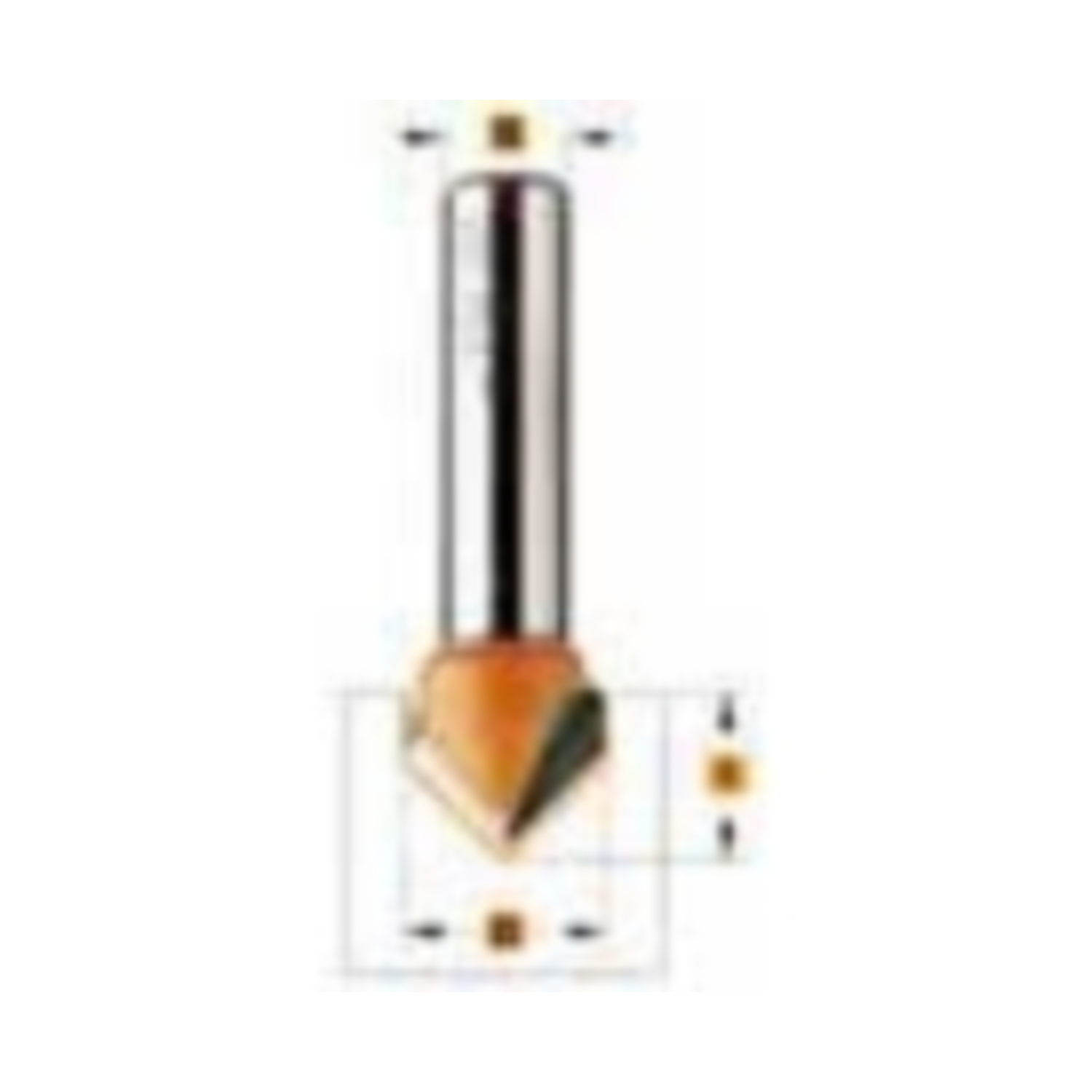 V-groef frees 90° d=16 i=12,7 < 90° hw