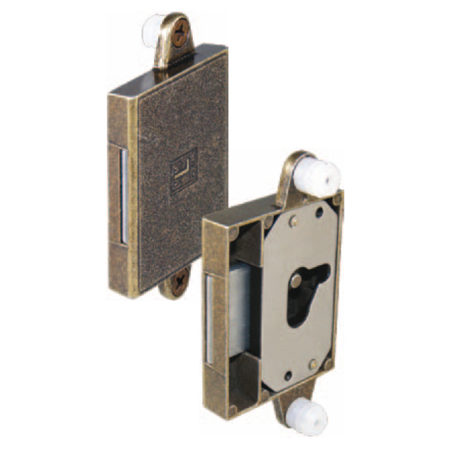 Opzetslot 539 brons links 25mm + drevel