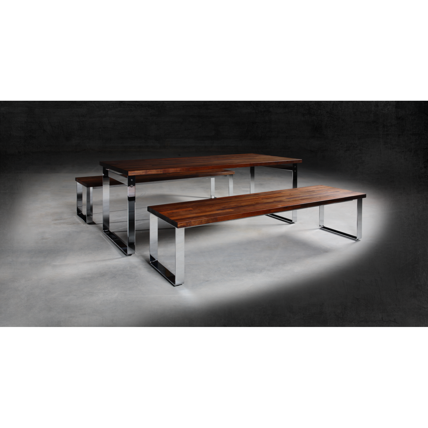 U-poot vrijst.tafel chr. h=690mm/b=700mm