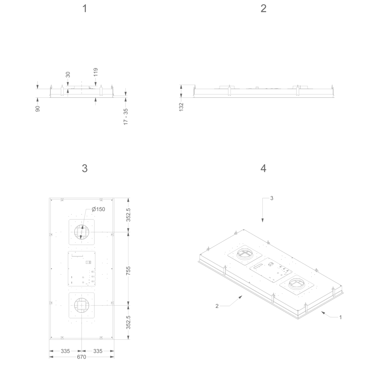 Novy Maxi Pureline 150 cm RVS (zonder motor)