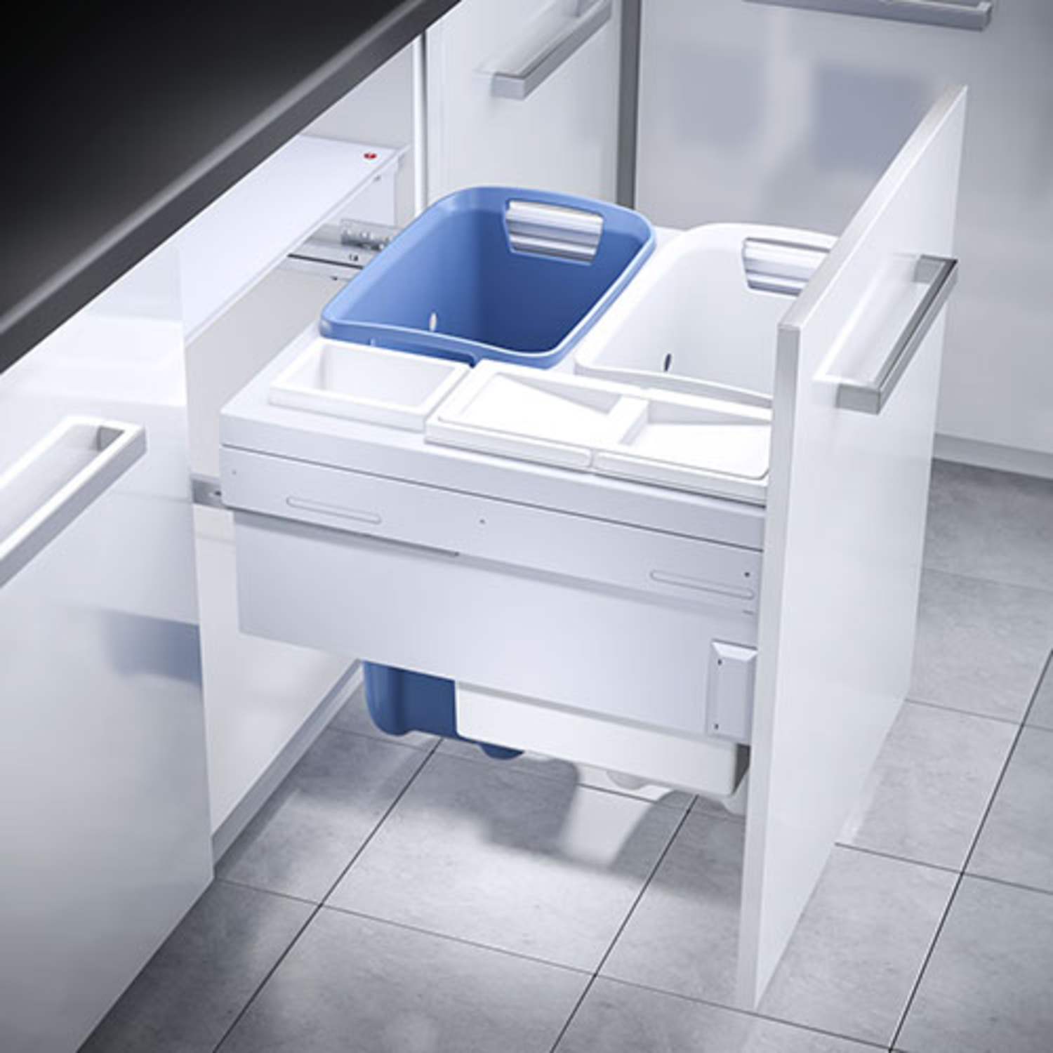 Hailo Laundry Carrier k.60 2x33l+12l+2,5l wit