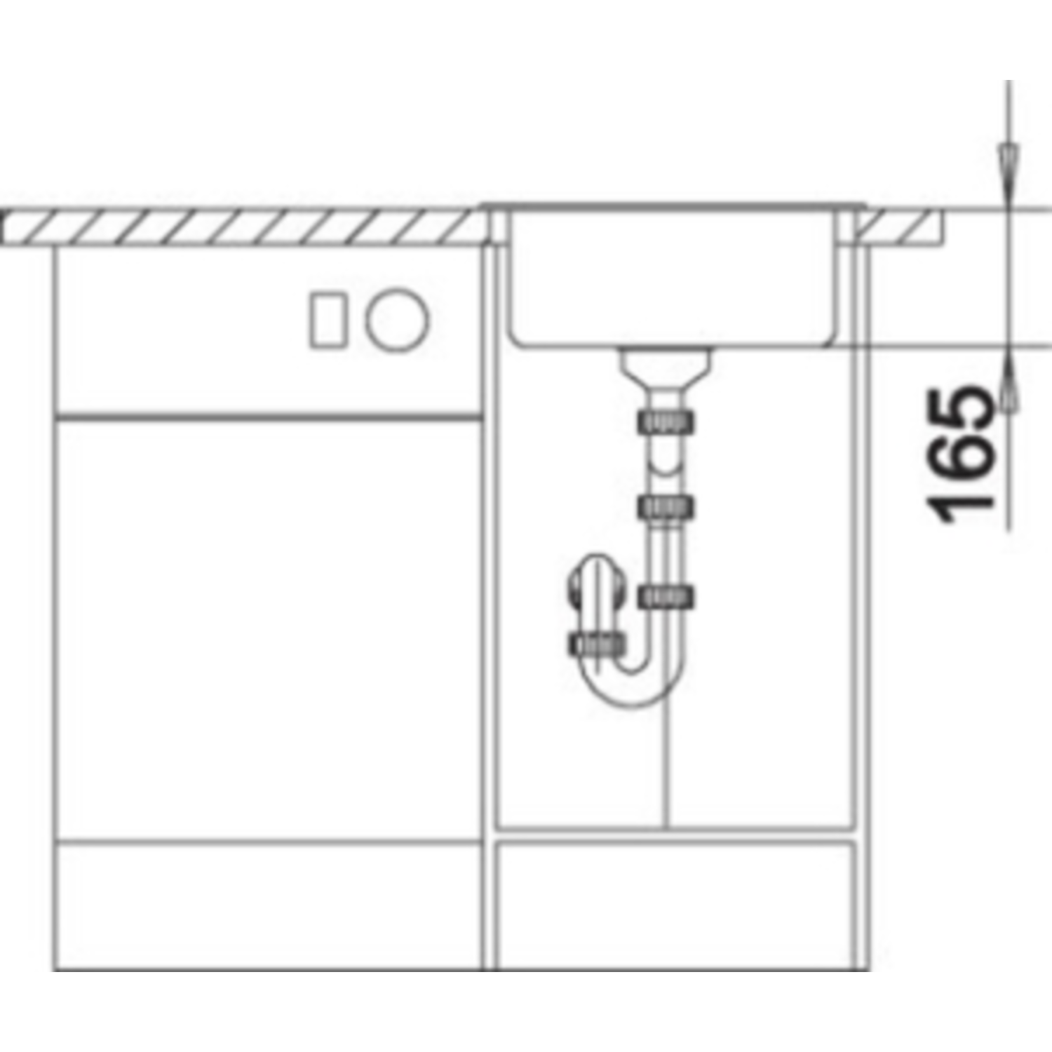 Blanco spoeltafel Rondo zwart