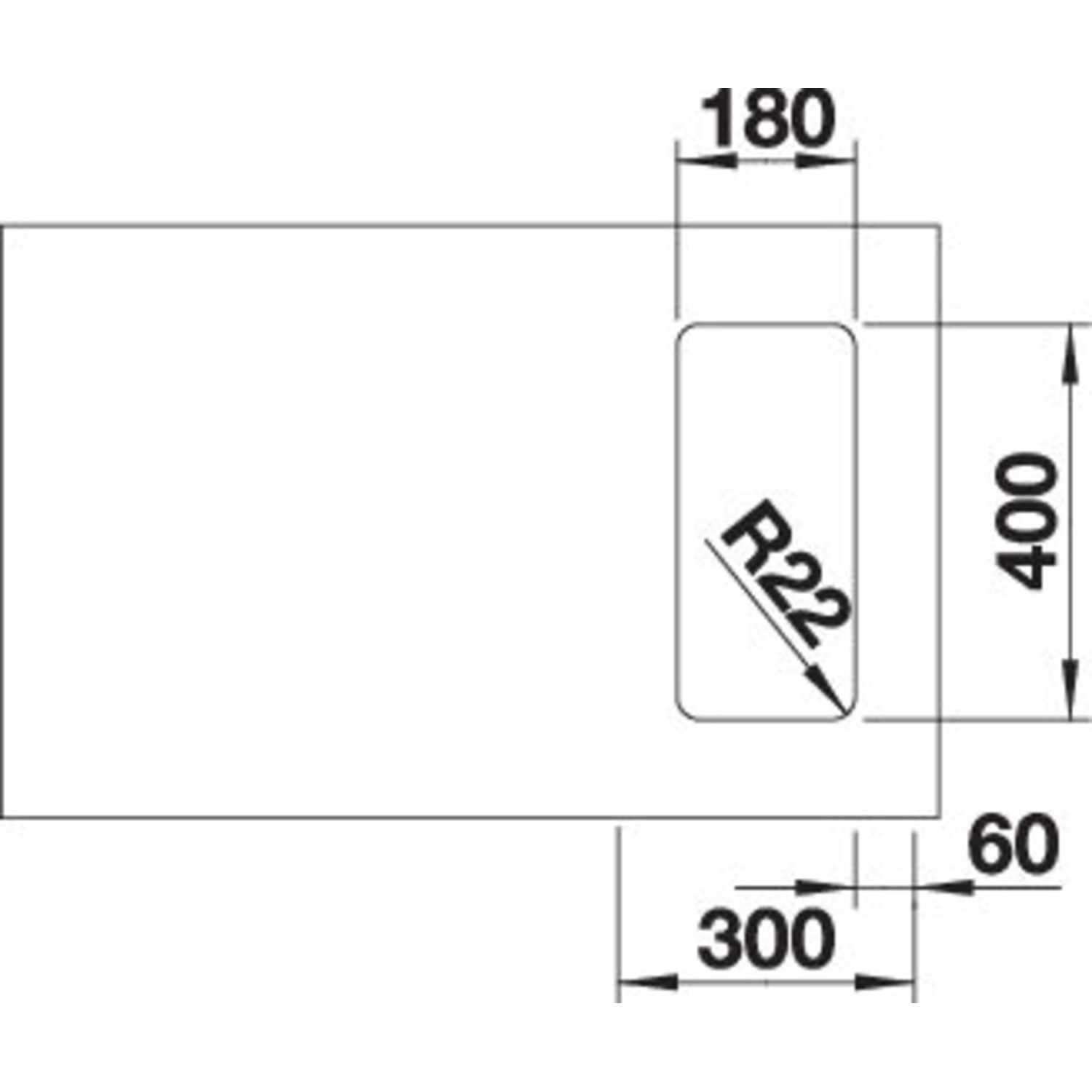 Blanco spoeltafel andano 180-u