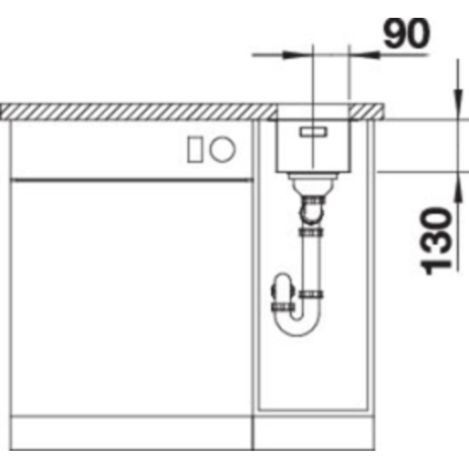Blanco spoeltafel andano 180-u