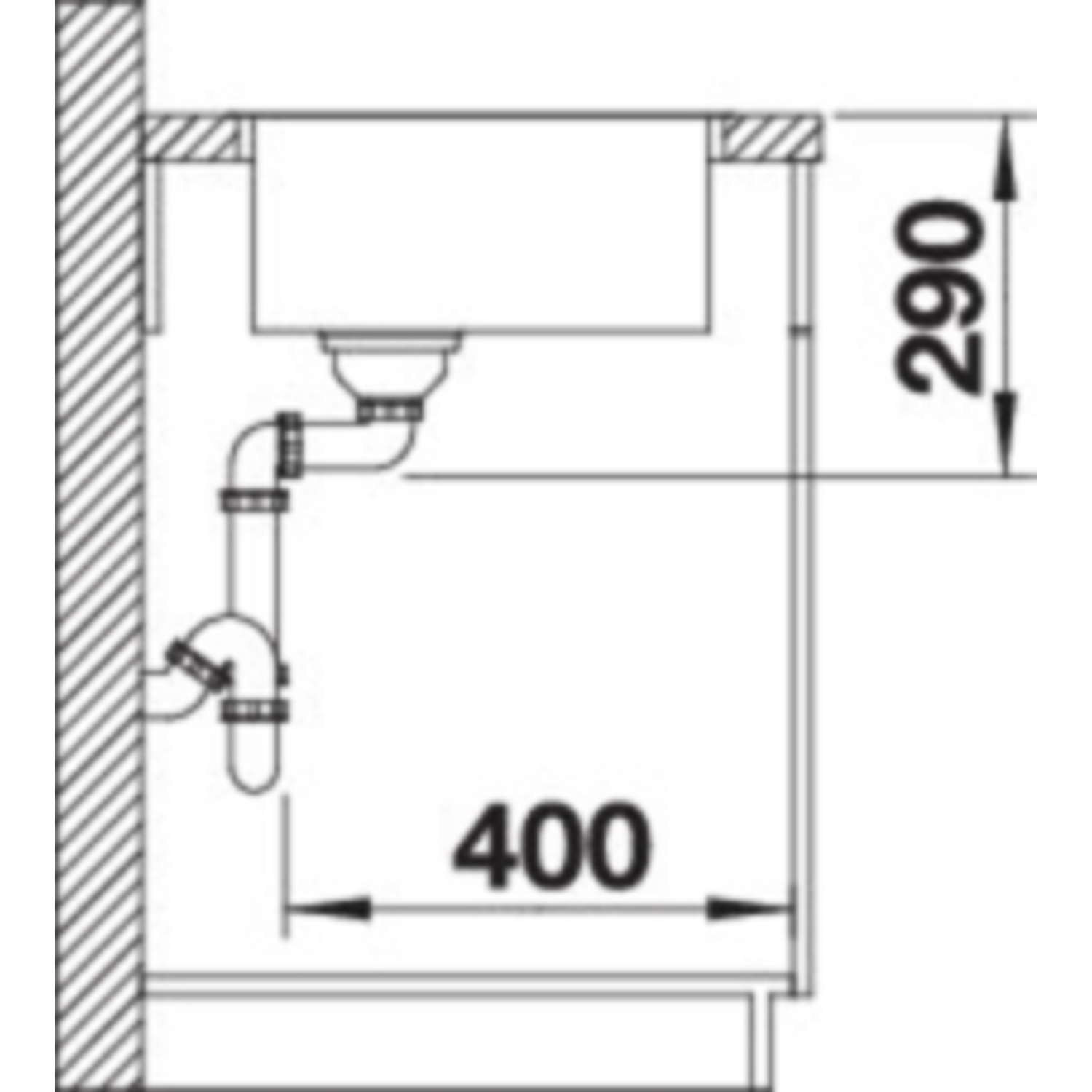 Blanco spoeltafel andano 340-if man.