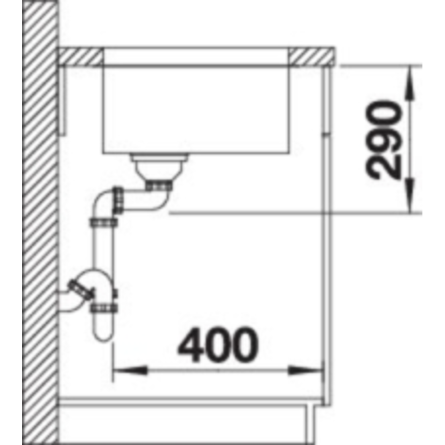 Blanco spoeltafel andano 500-u man.