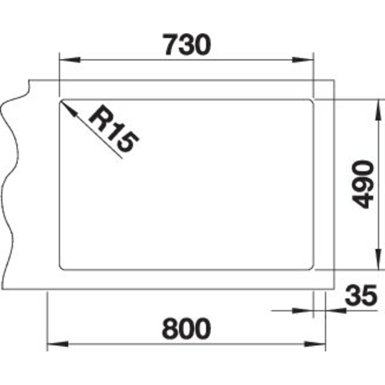 Blanco spoeltafel Andano 700-IF/A auto