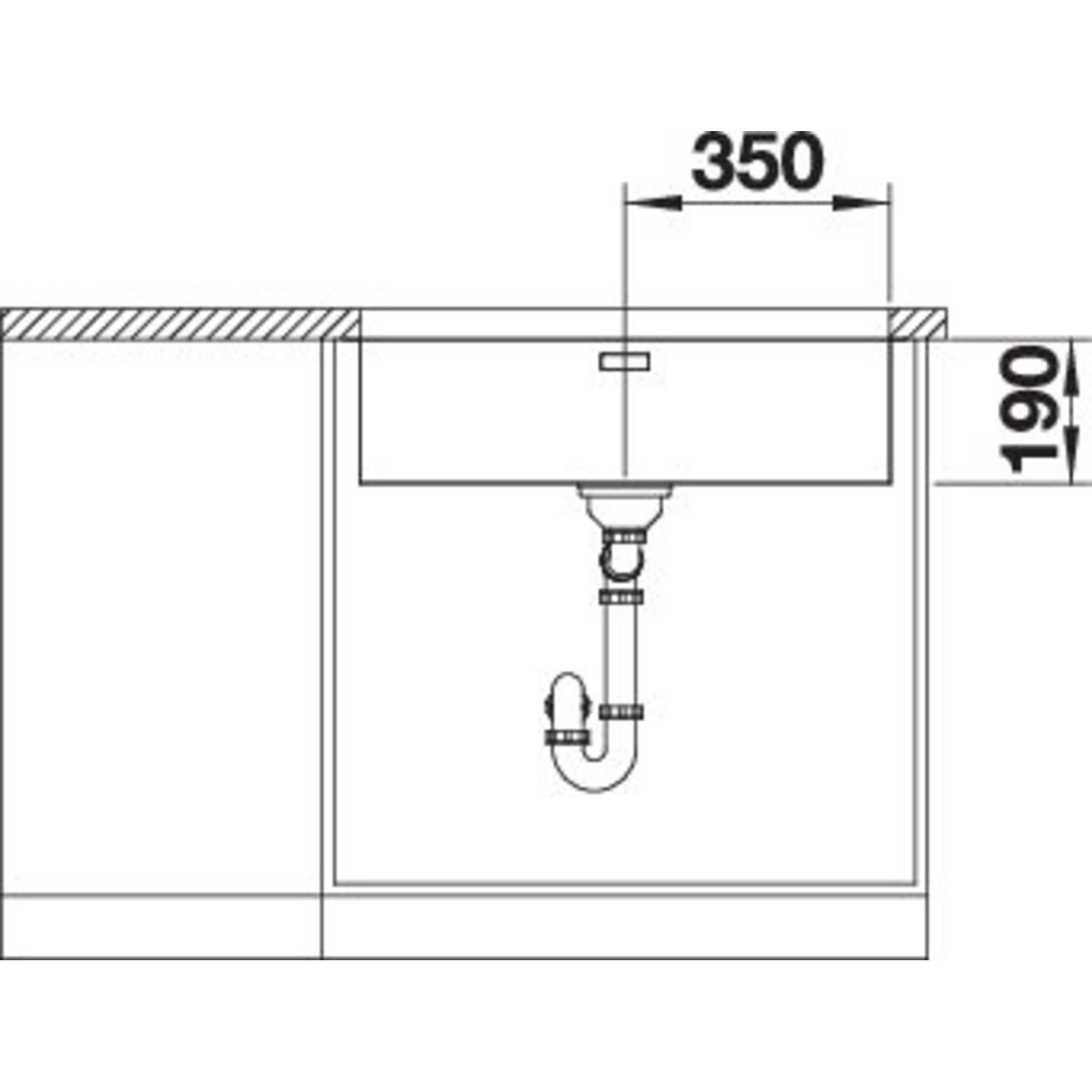 Blanco spoeltafel andano 700-u man.