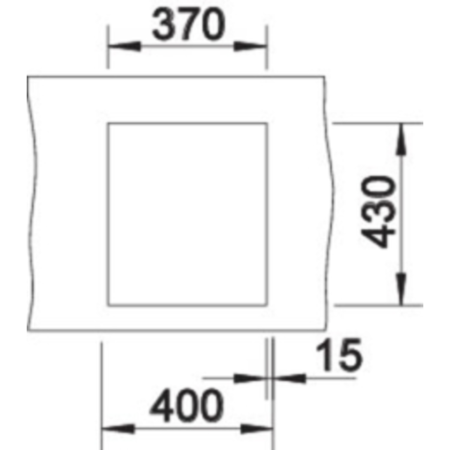 Blanco spoeltafel claron 340-if man.