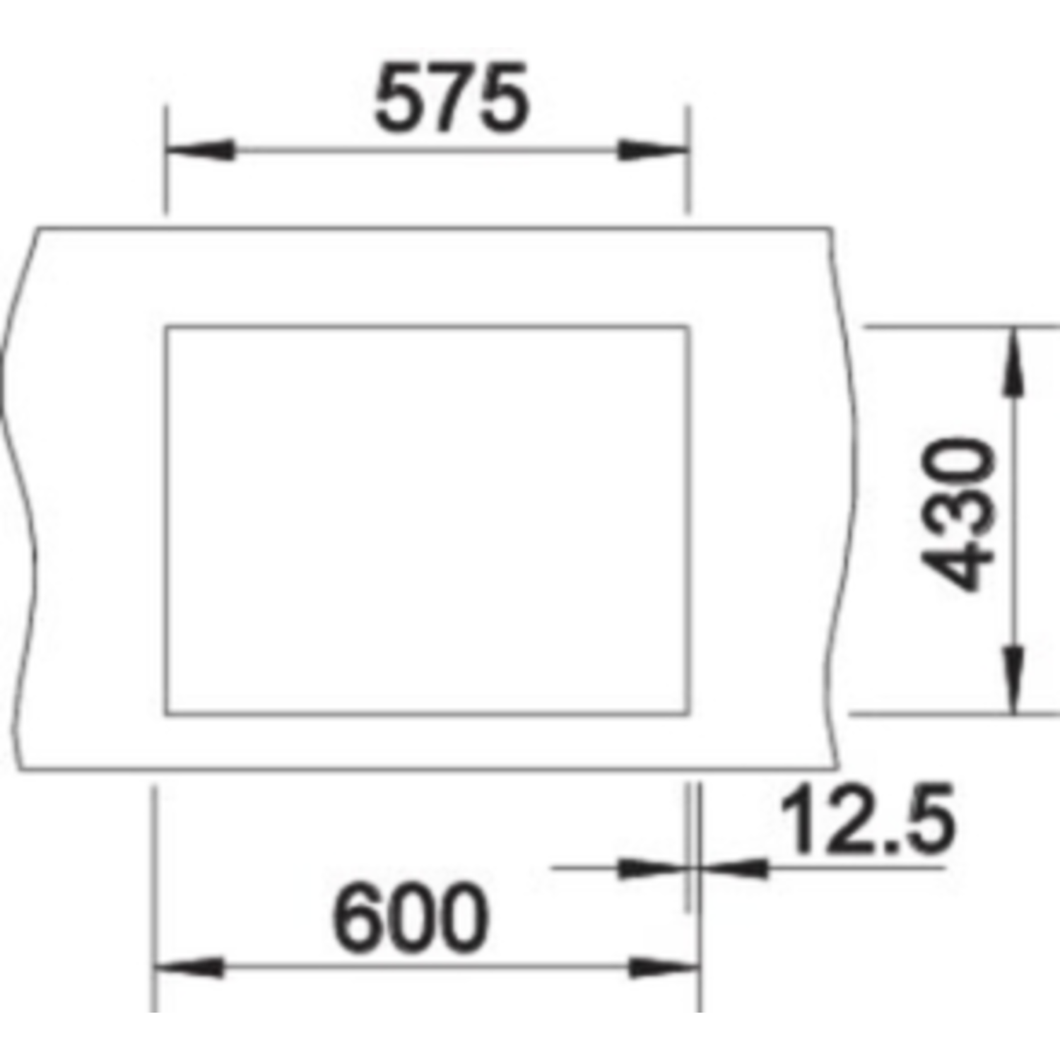 Blanco spoeltafel claron 340/180-if br man.