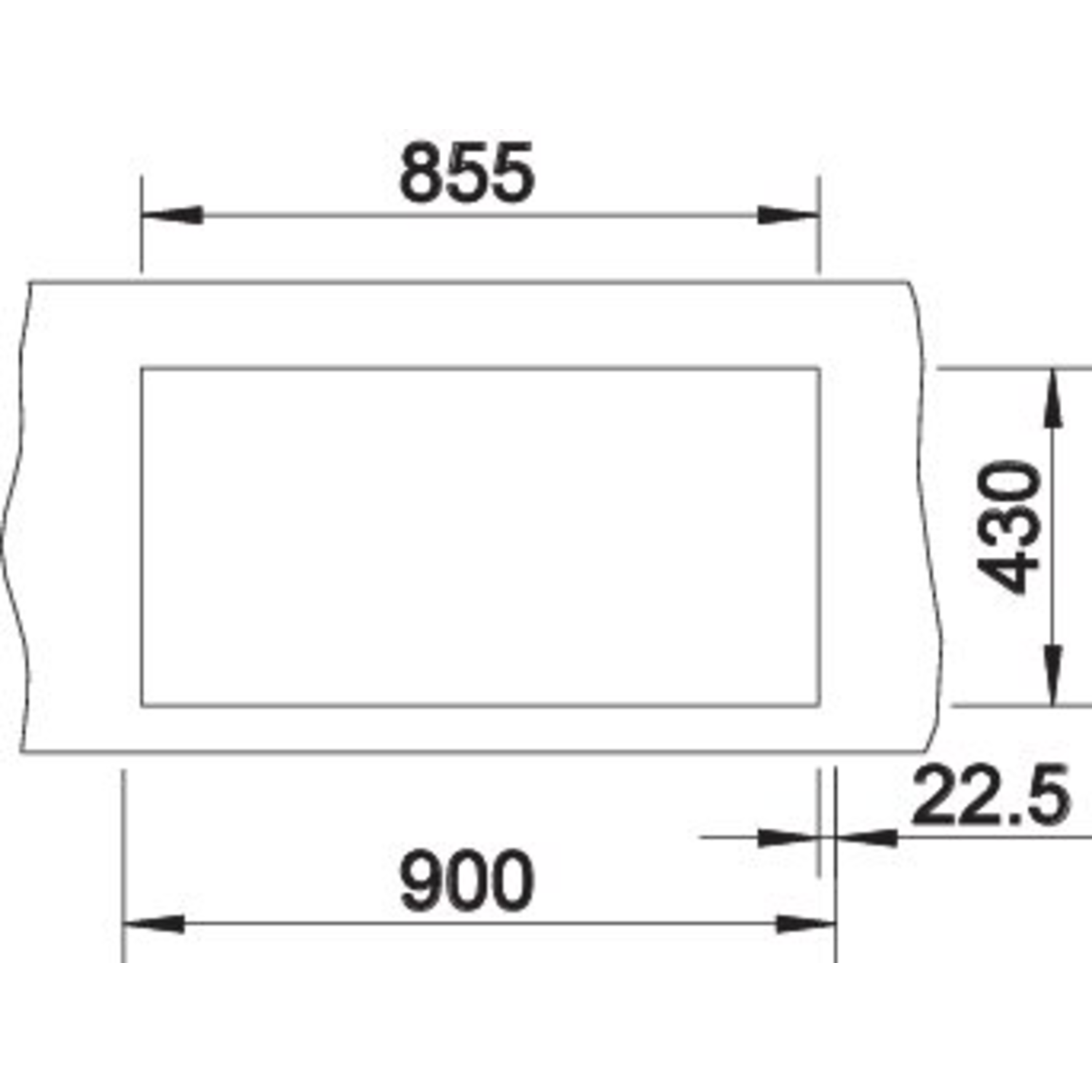 Blanco spoeltafel claron 400/400-if man.
