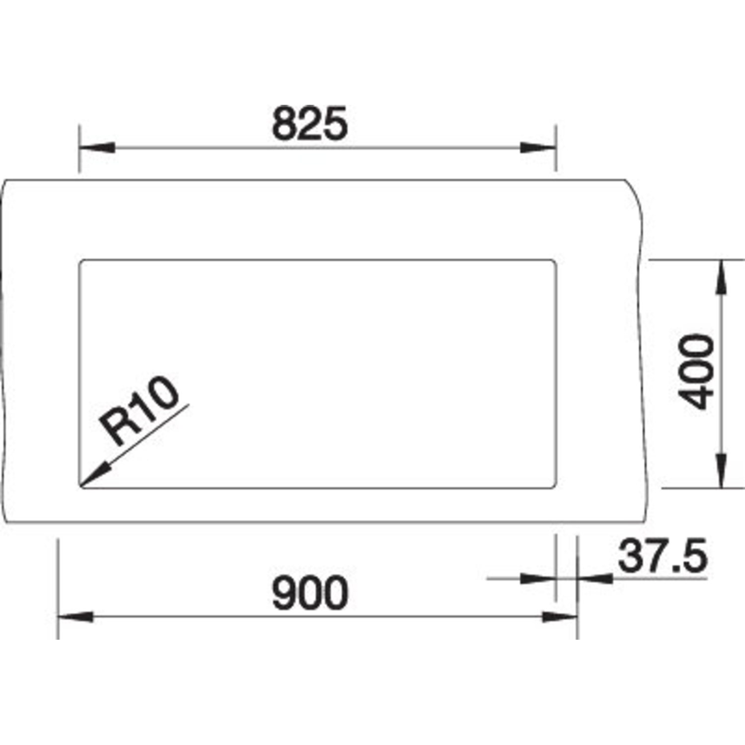 Blanco spoeltafel claron 400/400-u man.