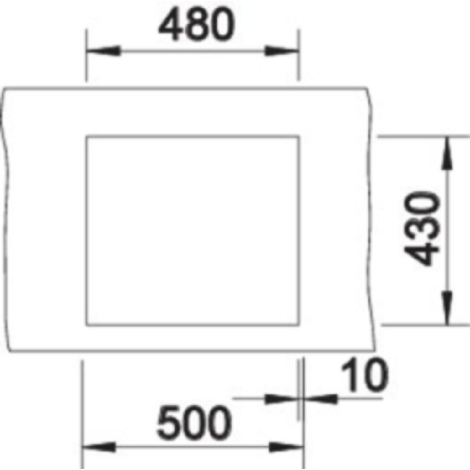 Blanco spoeltafel claron 450-if man.
