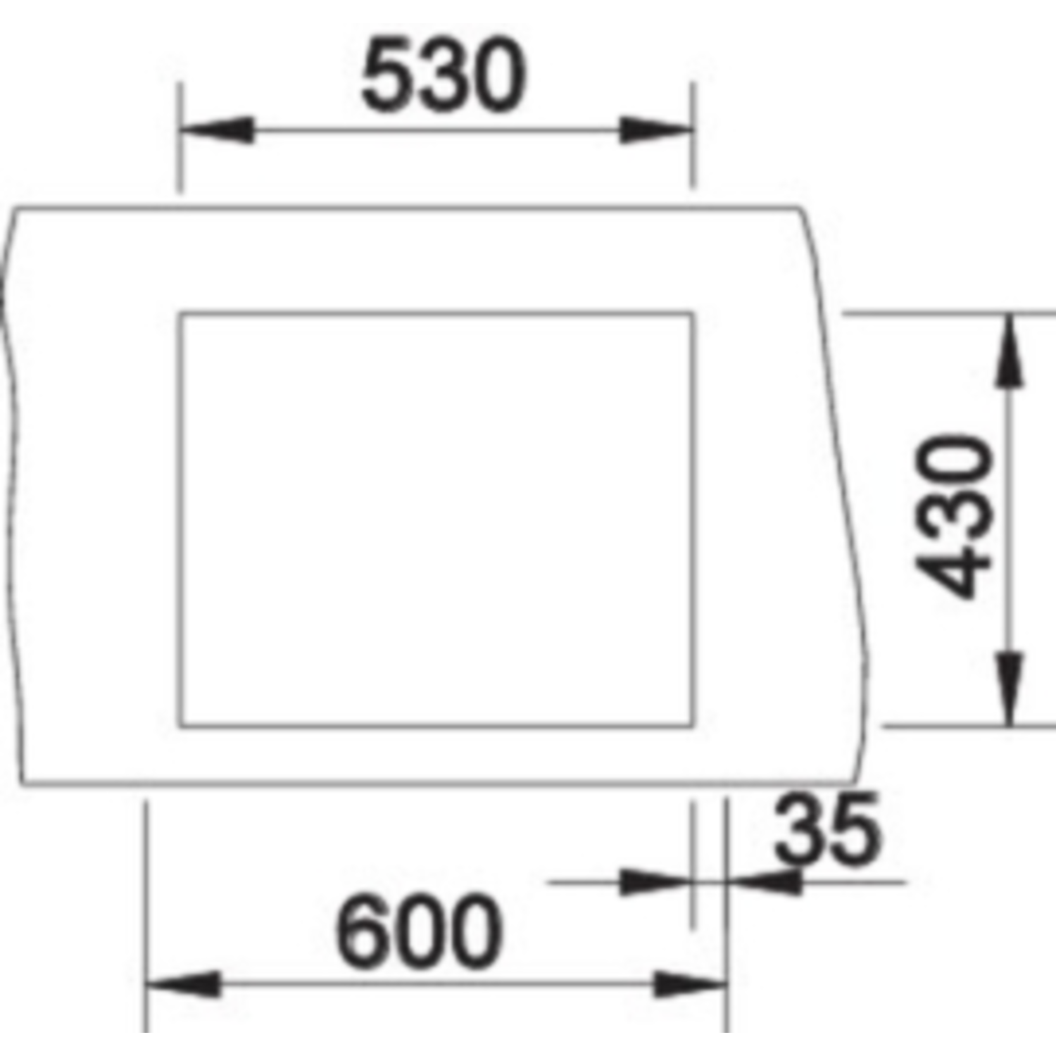 Blanco spoeltafel claron 500-if man.