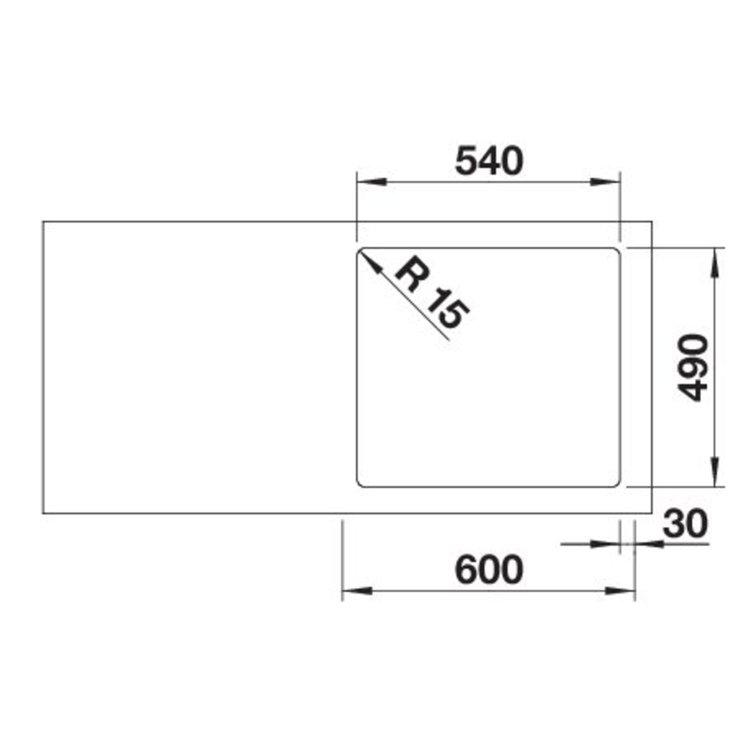Blanco spoeltafel claron 500-if/a auto.