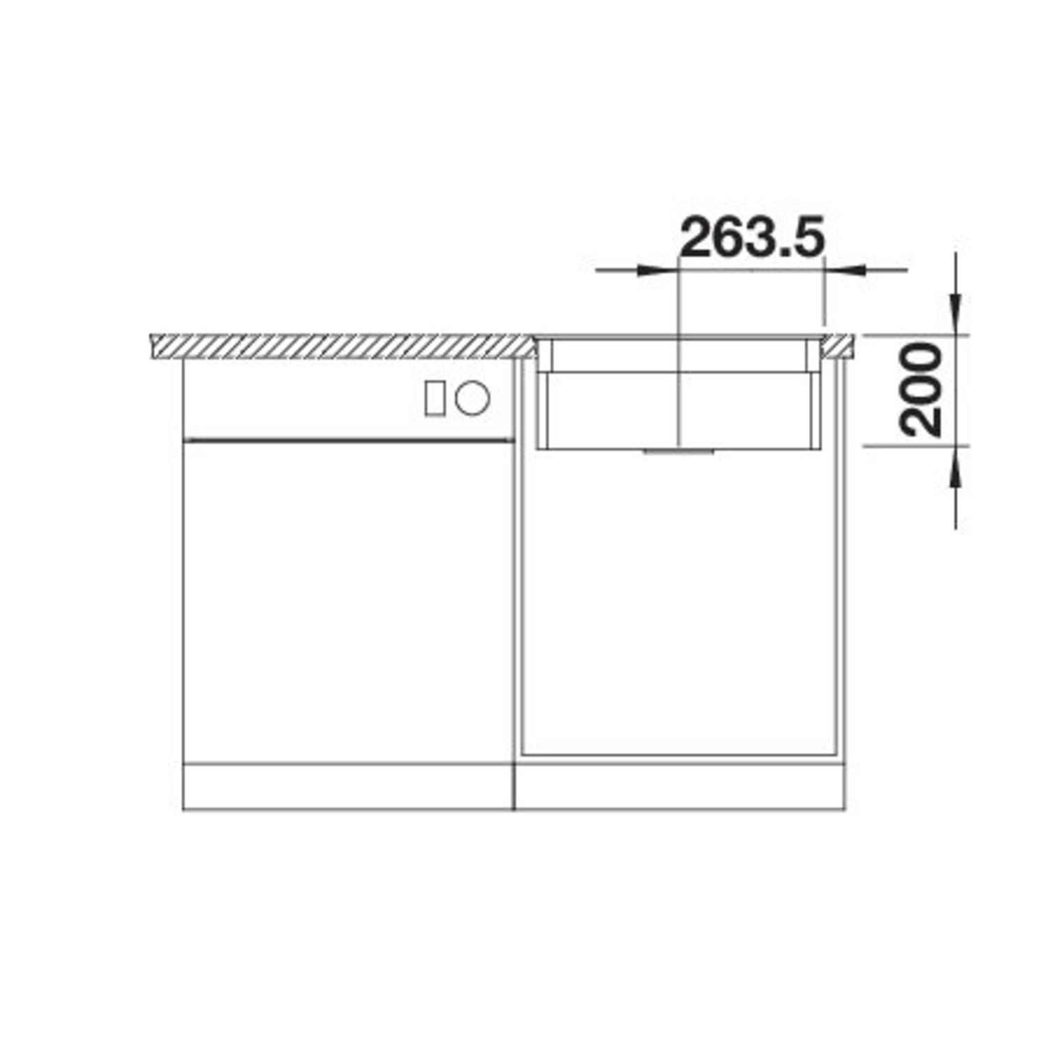 Blanco spoeltafel Etagon 500-F antraciet