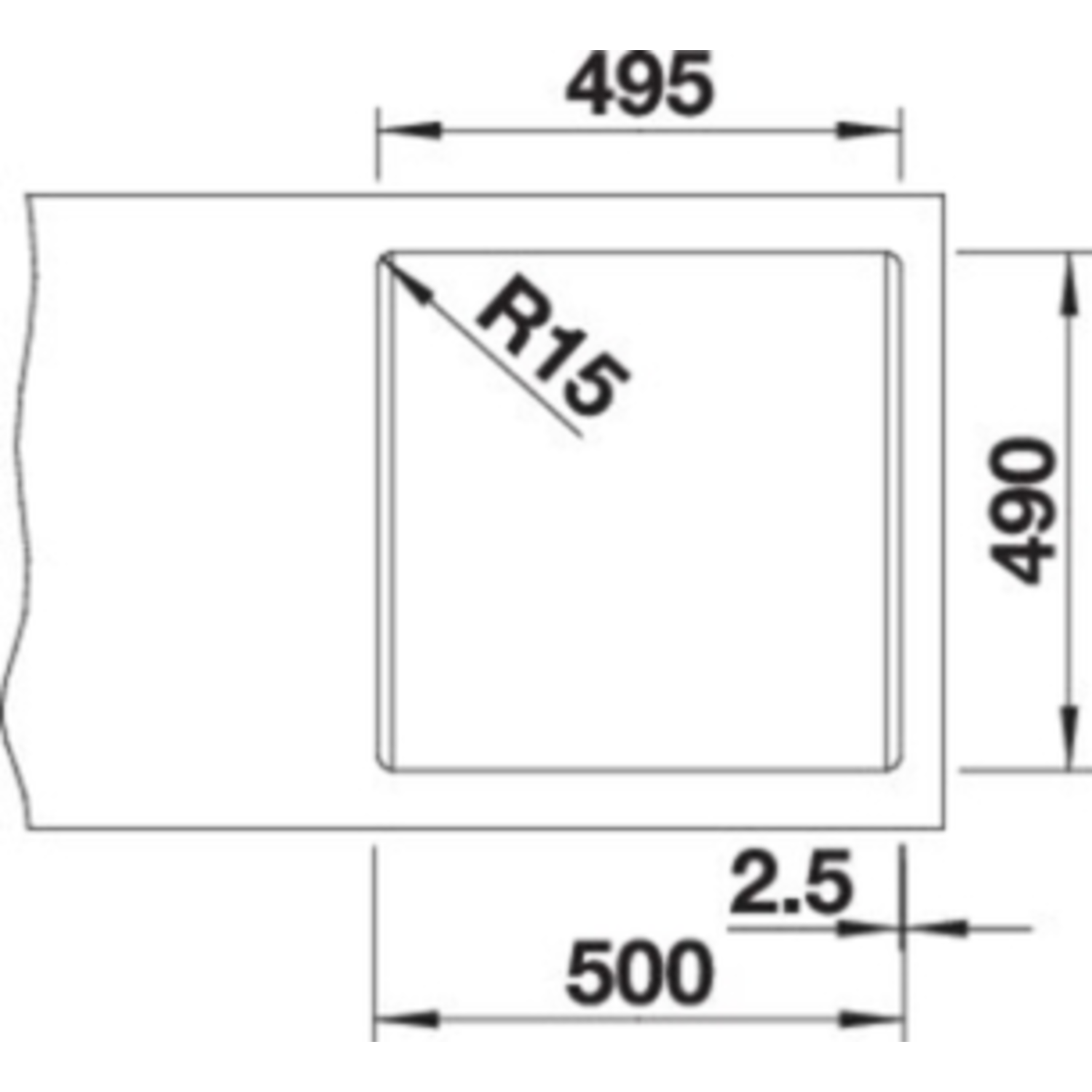 Blanco spoeltafel Pleon 5 zwart manueel