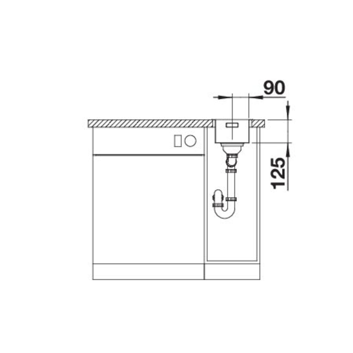 Blanco Solis 180-IF manuele bediening