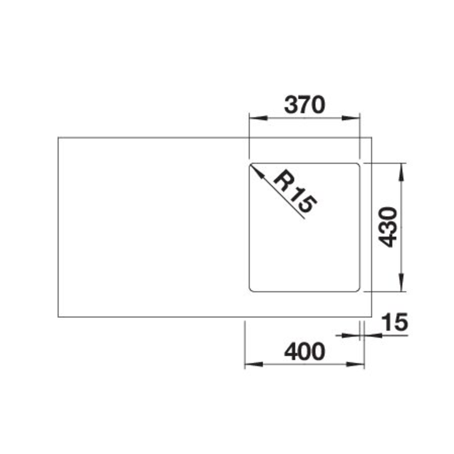 Blanco Solis 340-IF manuele bediening