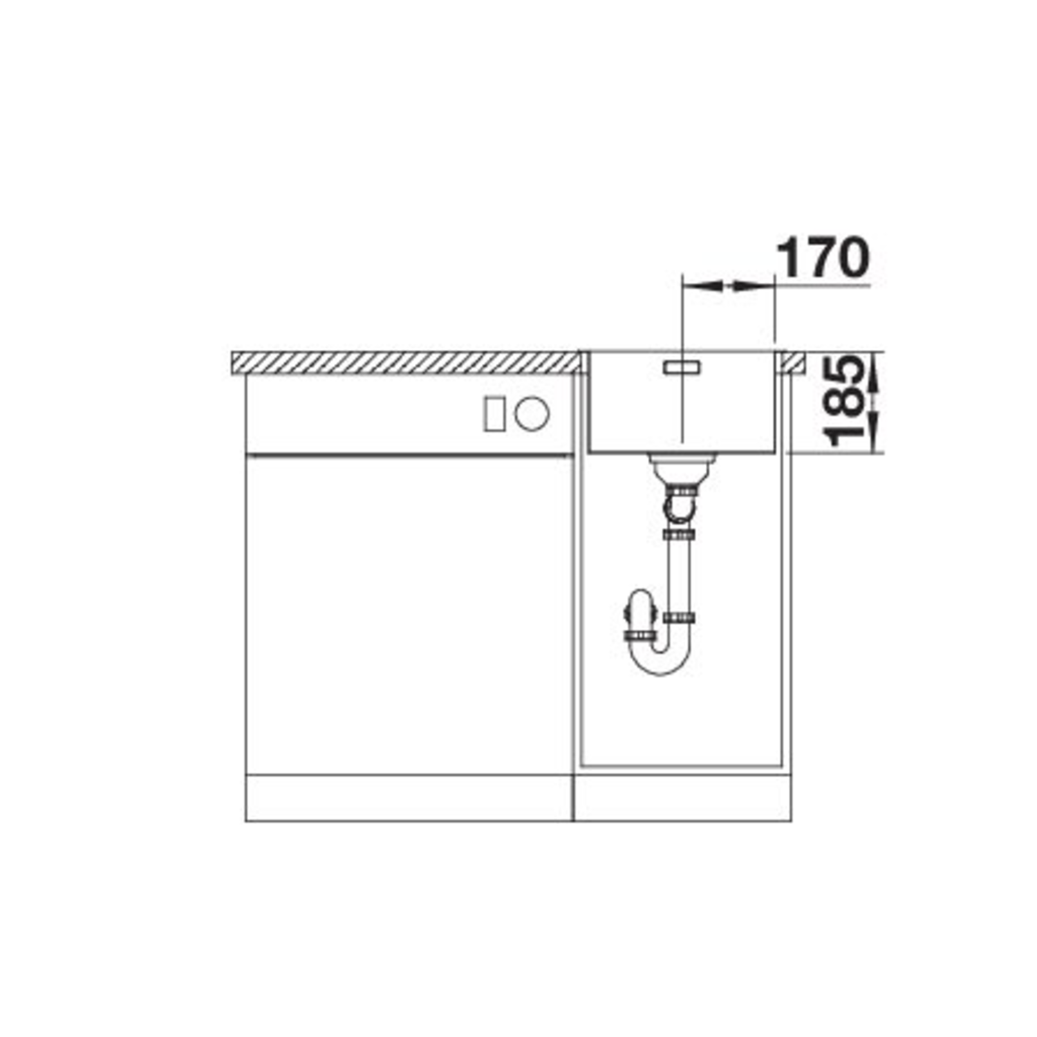 Blanco Solis 340-IF manuele bediening