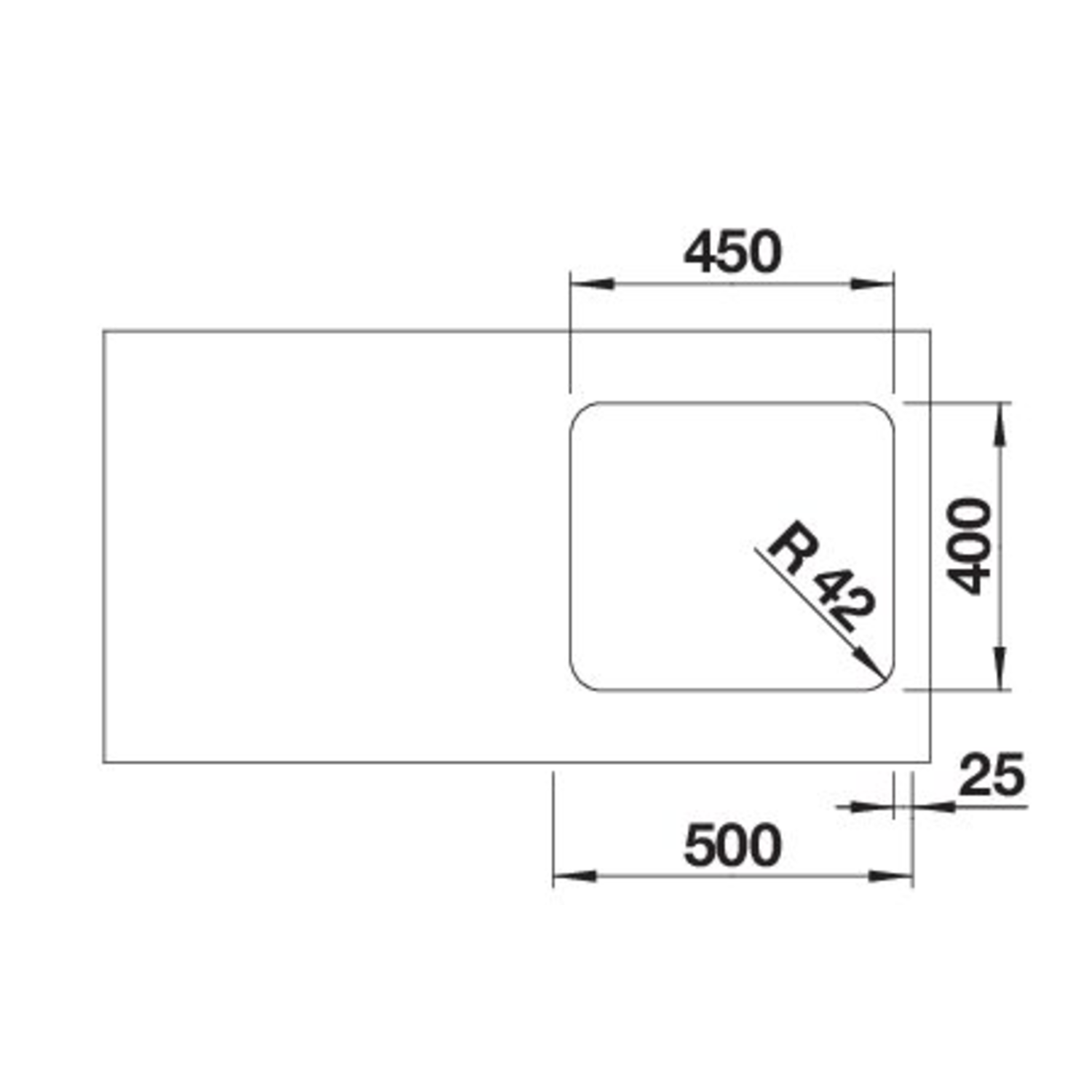 Blanco Solis 450-U rvs