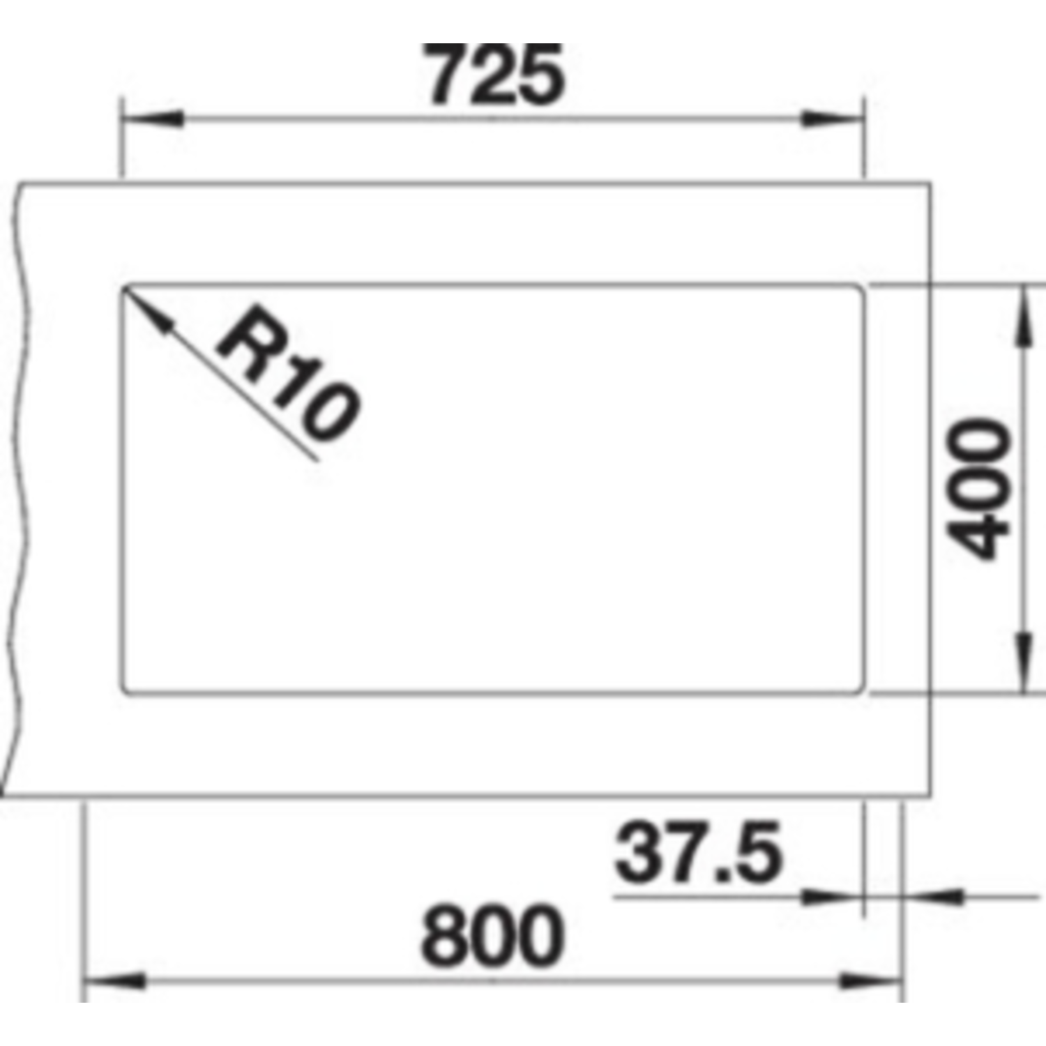 Blanco Subline 430/270-U links tartufo manuele bediening