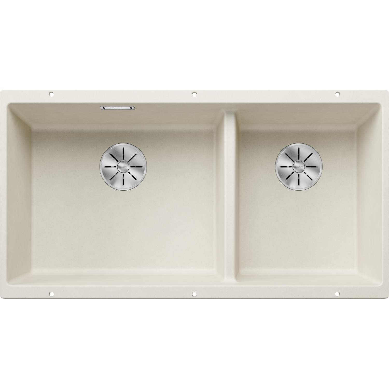 Blanco Subline 480/320-U links zacht wit manuele bediening