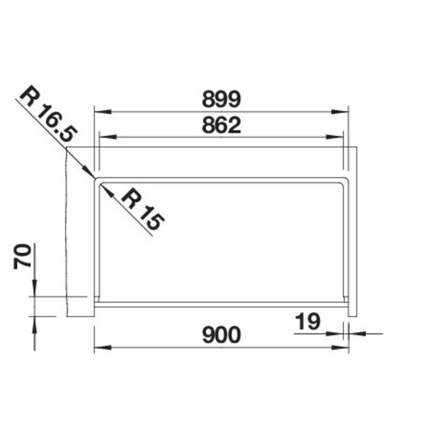 Blanco Vintera XL 9-UF wit