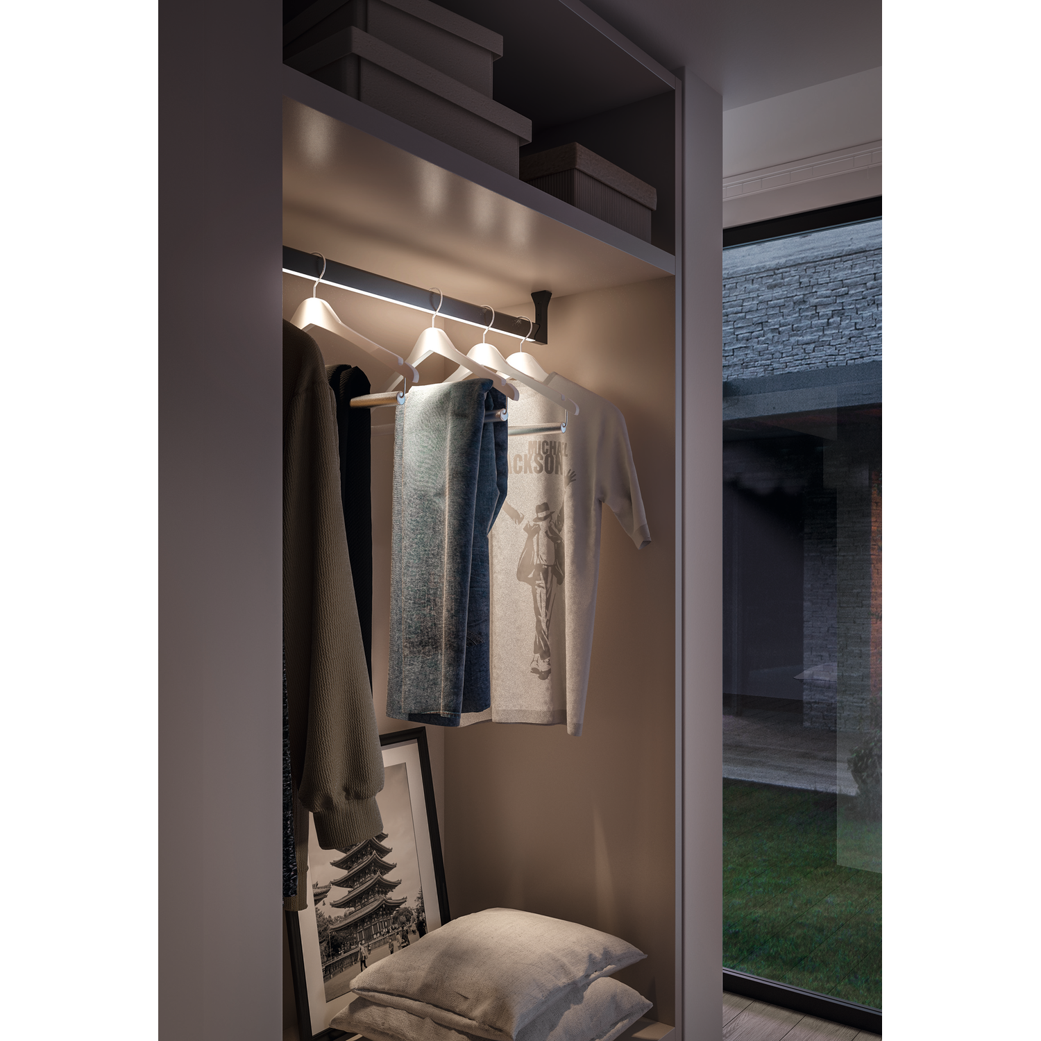 Led Free verlichte kastbaar alu k.1200 12V 11w met bewegingsmelder