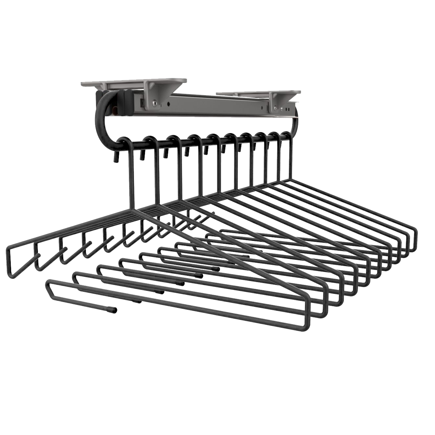 Klederhanger 50cm antraciet telesc.zwaar