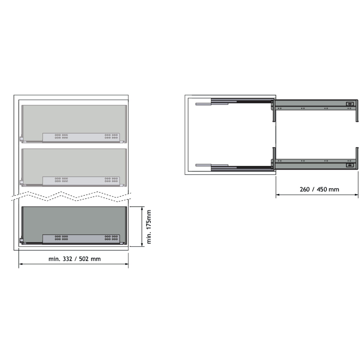 Chic line ladeset antraciet h.175 d.322mm