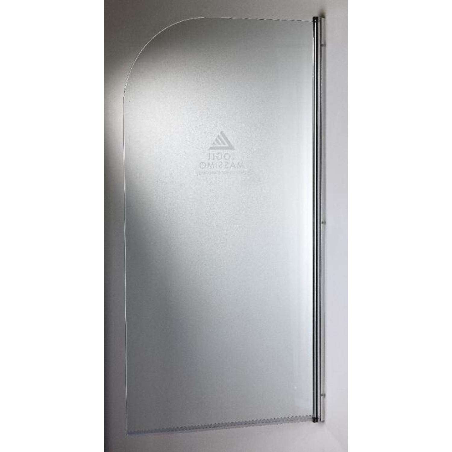 Scharnier over volledige hoogte voor badrand, voor 6 mm glas, L1500, glanzend aluminium