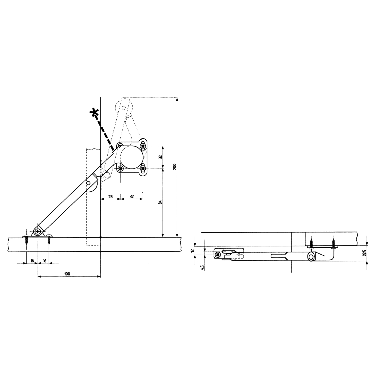 Meubelschaar cea-lift 601 rechts chroom