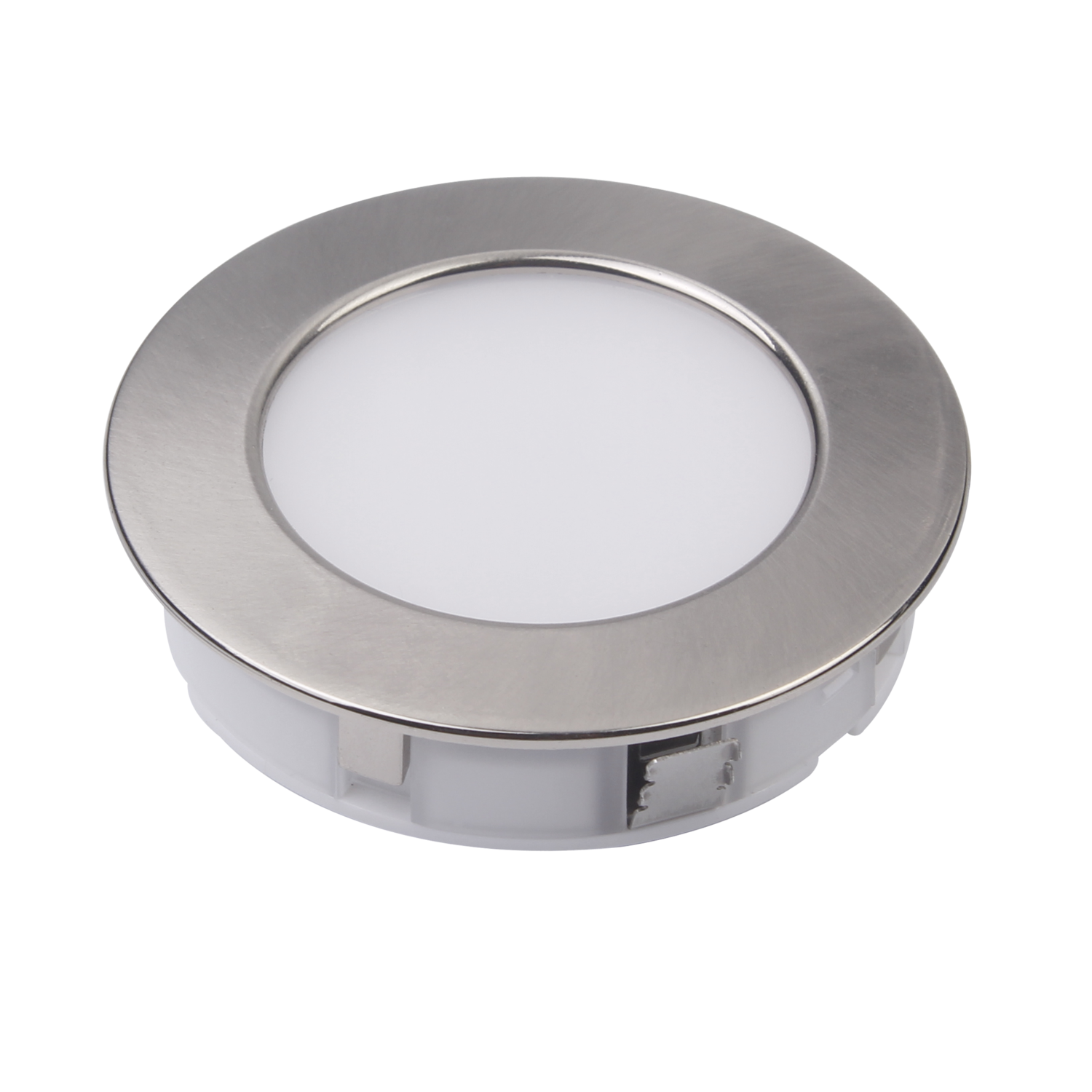 Solo ledspot d.58mm 2.4w 4000K 230V RVS-look+ 2 M + 2 meter kabel zonder stekker